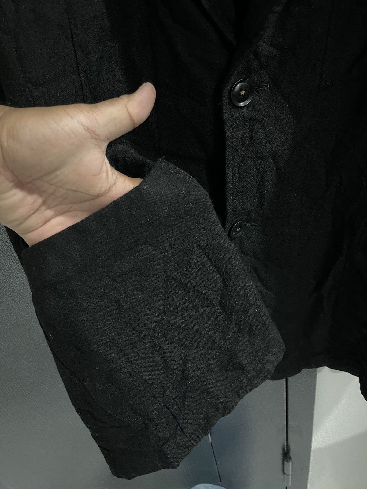 Yohji Yamamoto Vintage Yohji Yamamoto Pour Homme Wool Jacket Size US L / EU 52-54 / 3 - 6 Thumbnail