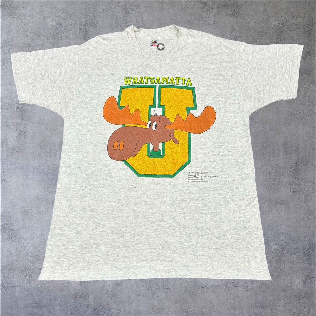 Fruit Of The Loom × Vintage Vintage Rocky & Bullwinkle Shirt Size US XL / EU 56 / 4 - 1 Thumbnail