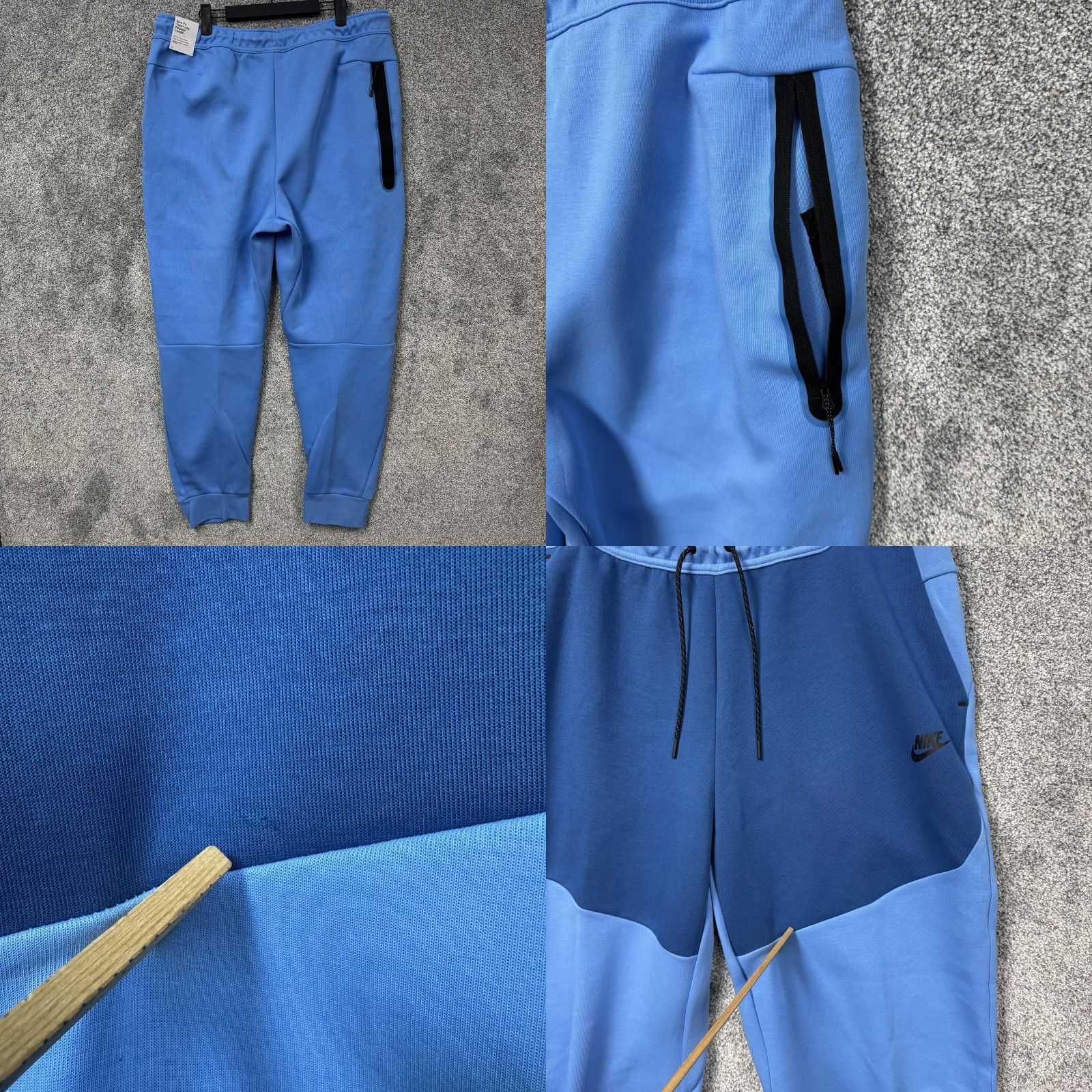 Nike Nike Sweatpants Jogger Pants Colorblock 2XL Blue Tech Fleece Mens Slim Fit Cuffed Size US 39 - 9 Thumbnail