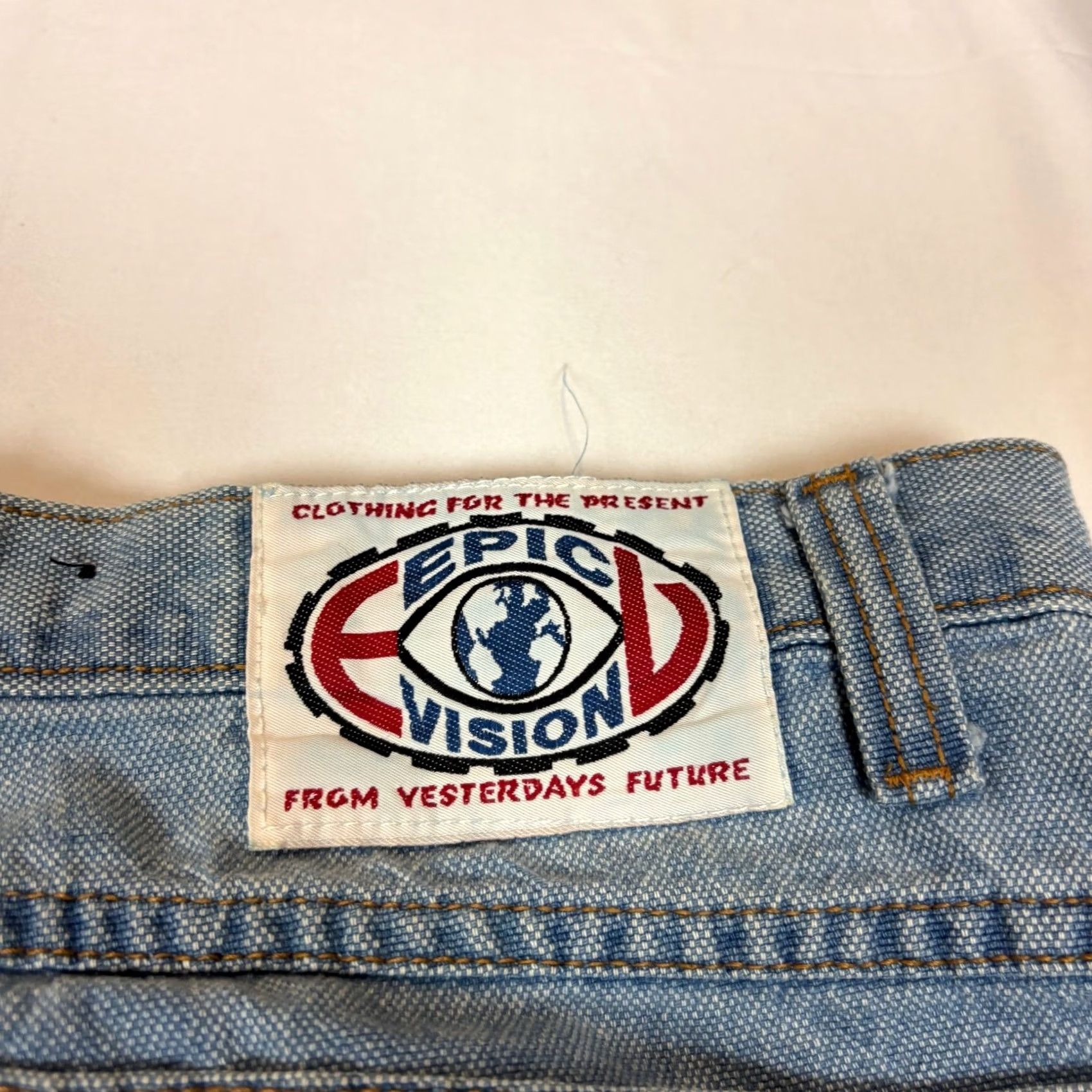 Vintage VINTAGE Epic Vision Jeans Men's Wide Leg 33x30 Baggy Skate Y2K Rave Size US 33 - 5 Thumbnail