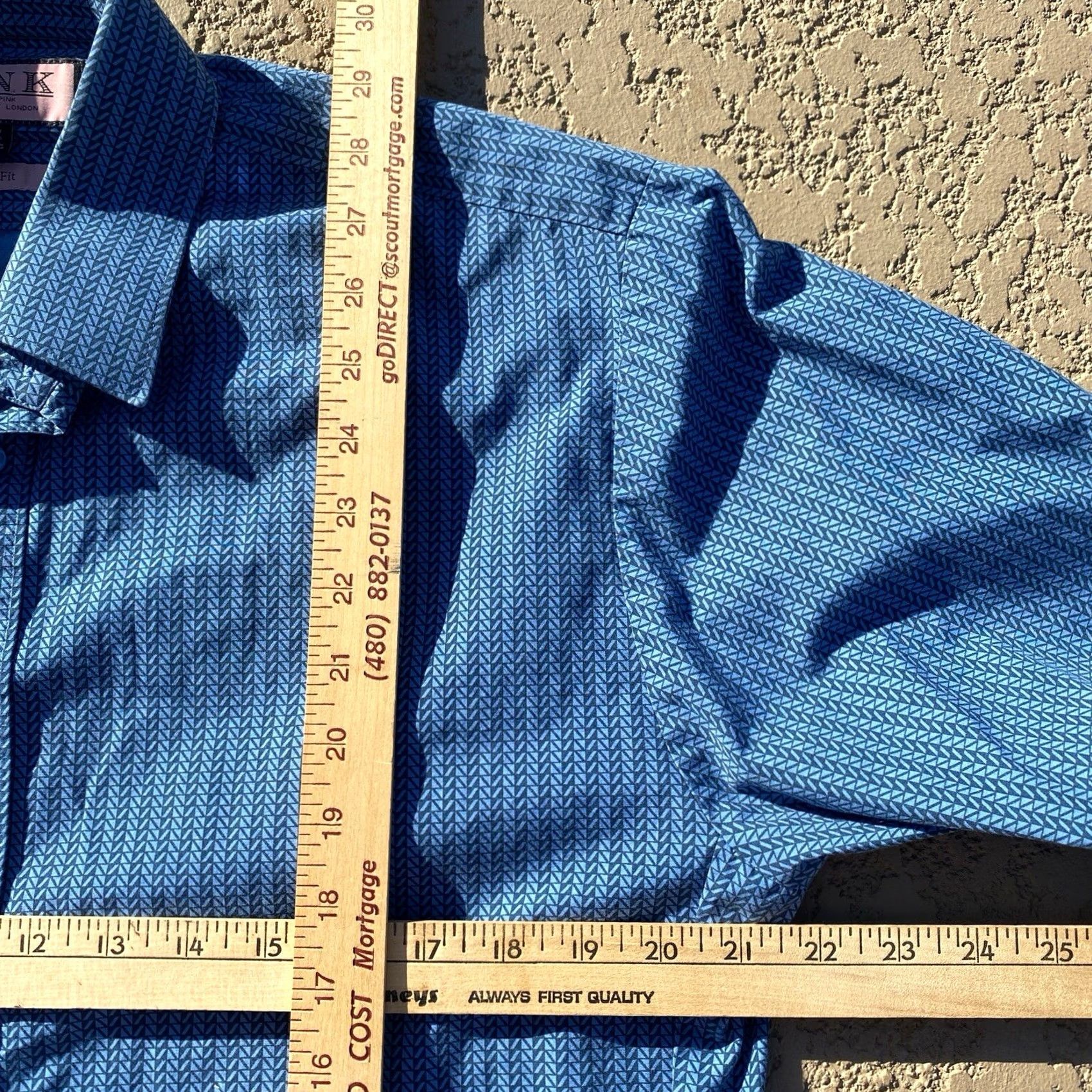 Vintage Thomas Pink Mens Dress Shirt 16.5 Blue Pinstripe Classic Shirt Mens Regular Long Sleeve Button Cuff Size US XL / EU 56 / 4 - 4 Thumbnail
