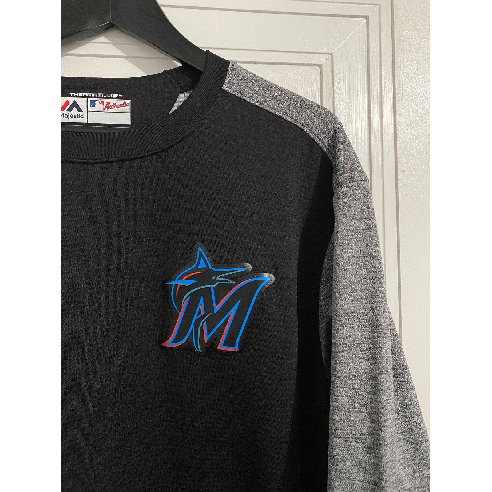 Majestic Miami Marlins Majestic Baseball Crewneck Sweatshirt Size XL Size US XL / EU 56 / 4 - 2 Thumbnail