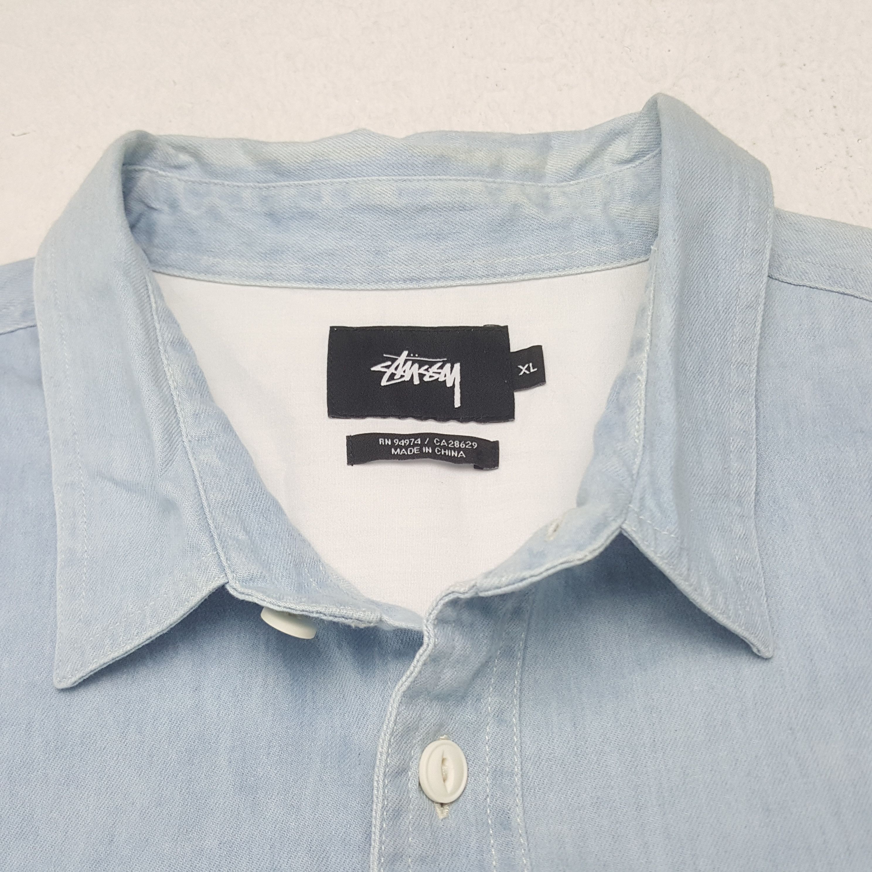 Stussy × Vintage Vintage Stussy American Streetwear Shirt Button Up C285N36 Size US XL / EU 56 / 4 - 4 Thumbnail