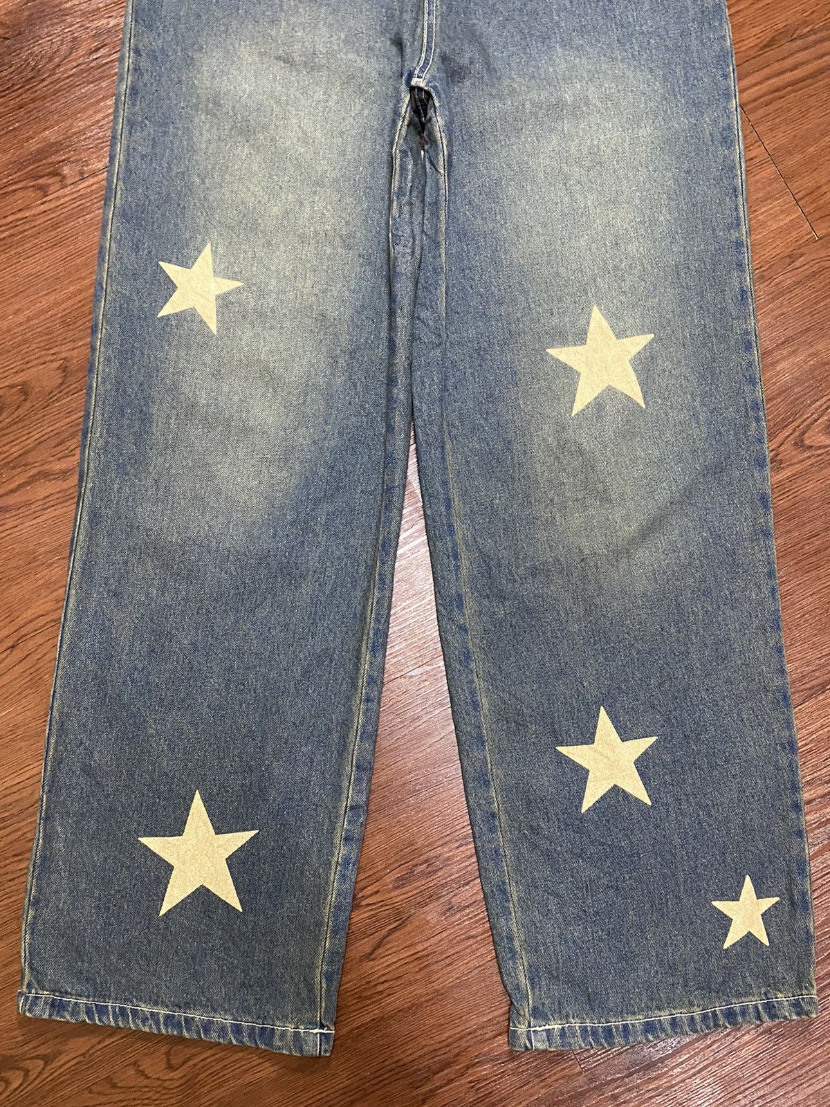 Japanese Brand Vintage Japanese Brands Faded Wash Stretch Waist Star Pants Size US 30 / EU 46 - 5 Thumbnail