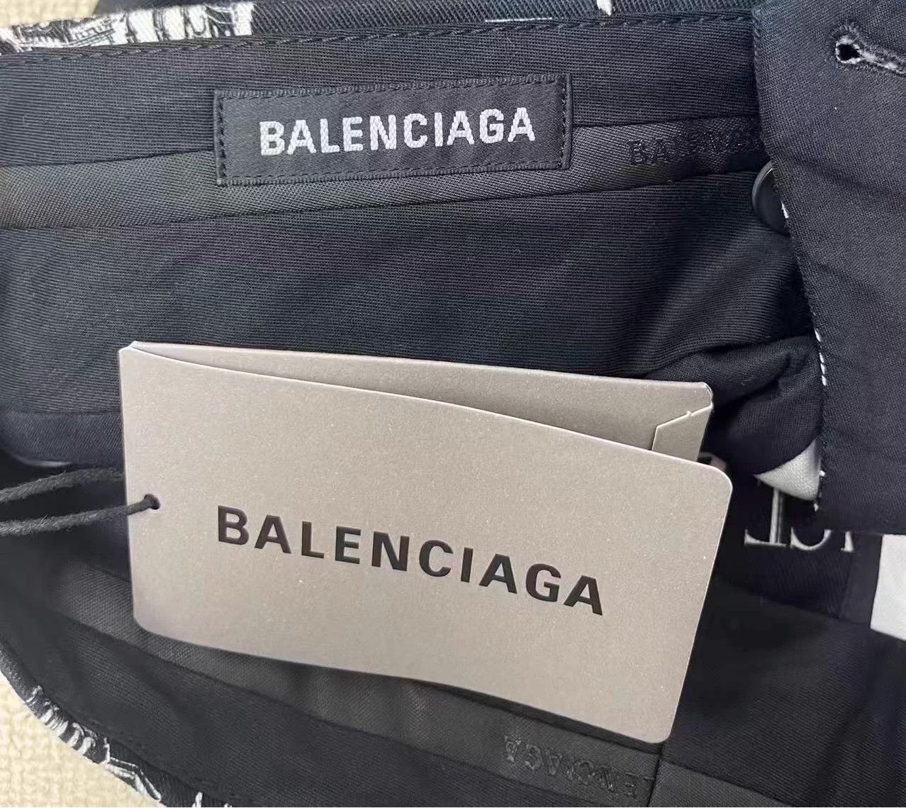 Balenciaga Balenciaga Logo Allover Straight Relaxed Black Pants Men 46 Size US 30 / EU 46 - 5 Thumbnail
