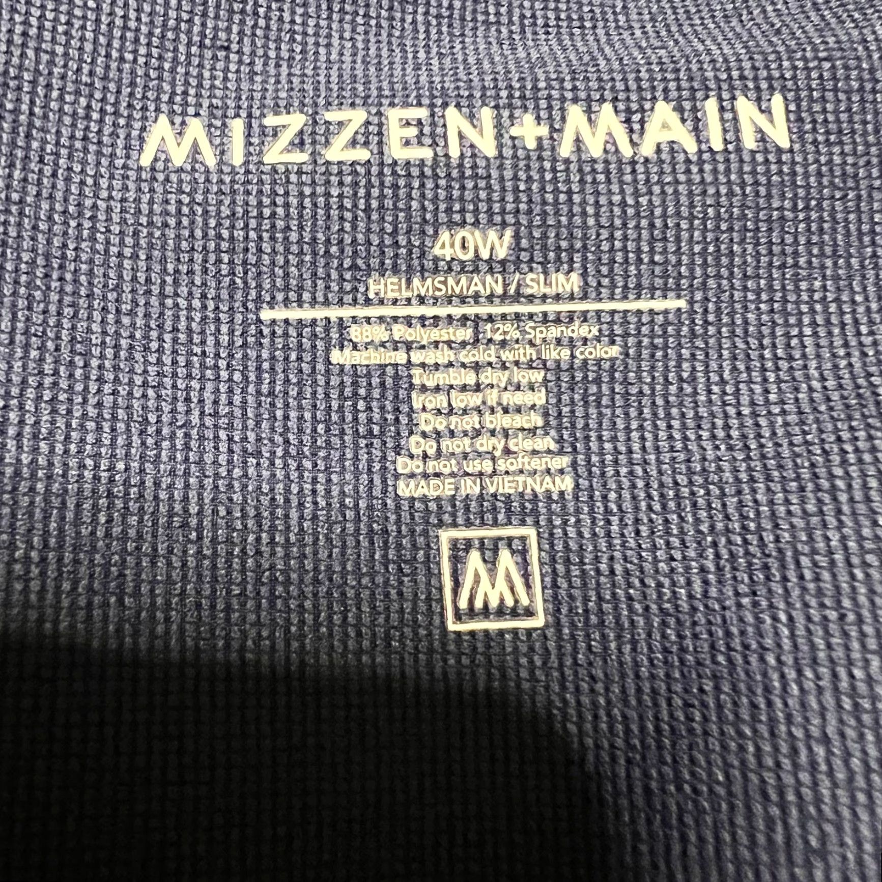 Mizzen+Main Mizzen + Main Helmsman Pants Mens 40 Slim Blue Golf Performance 38x29 Chino Men Regular Inseam 29 Size US 40 / EU 56 - 5 Thumbnail