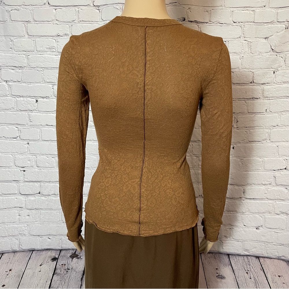 Rag & Bone NWT New $175 Rag & Bone Gemma Jacquard Long Sleeve Brown To Size XXS / US 00 / IT 34 - 4 Thumbnail