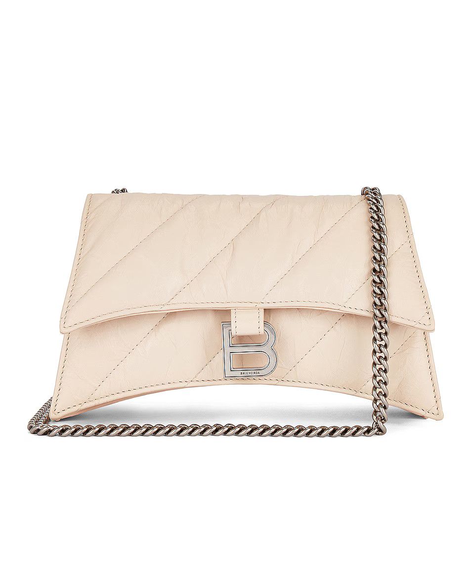Balenciaga o1srvl11e1124 Size: OS / Crush Chain XS Bag in Sand Beige Size ONE SIZE - 1 Thumbnail
