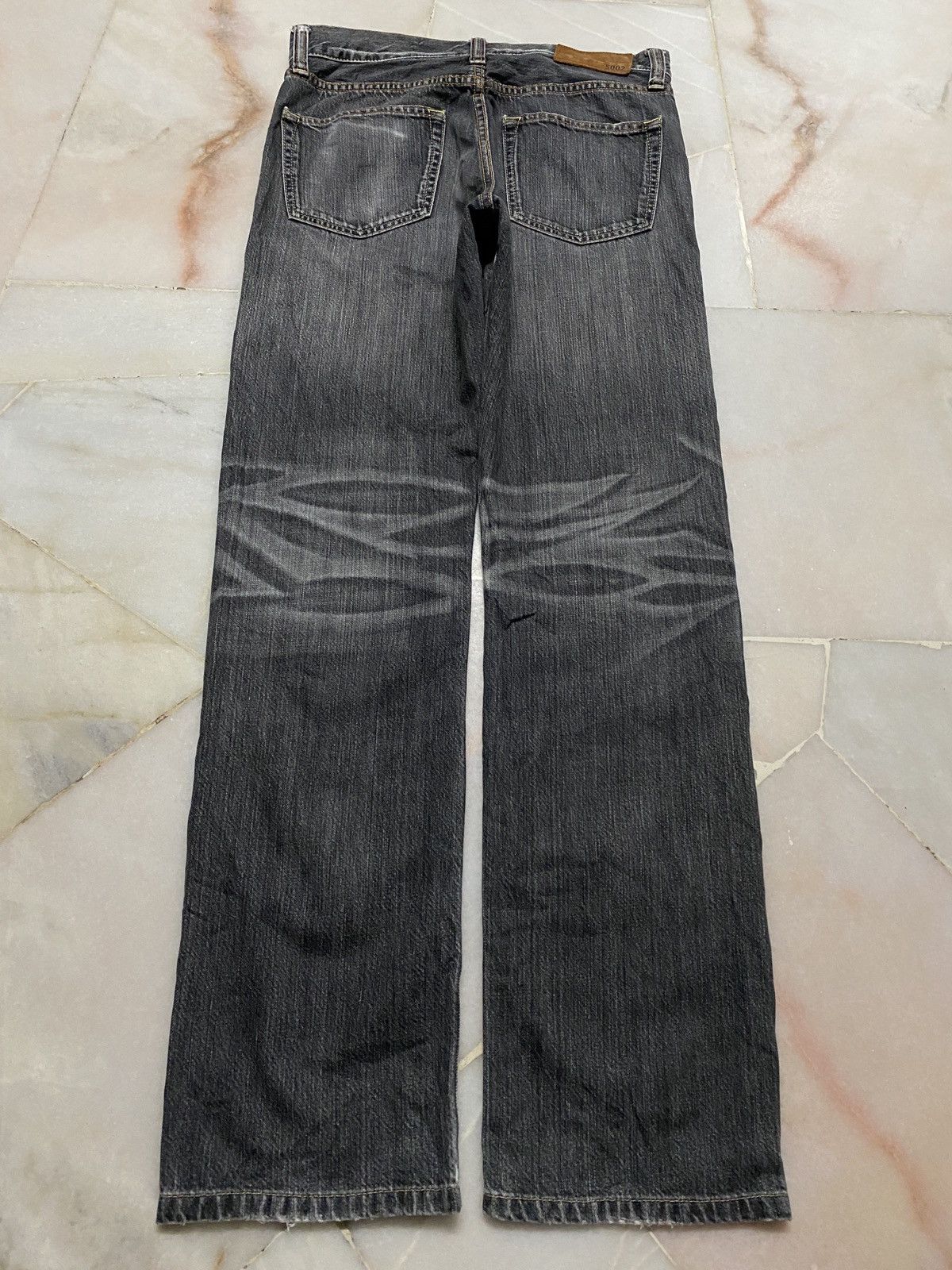 If Six Was Nine × Japanese Brand 💥Baggy 90s Uniqlo S002 Mudwash Faded Distress thrashed Jean Size US 29 - 15 Thumbnail
