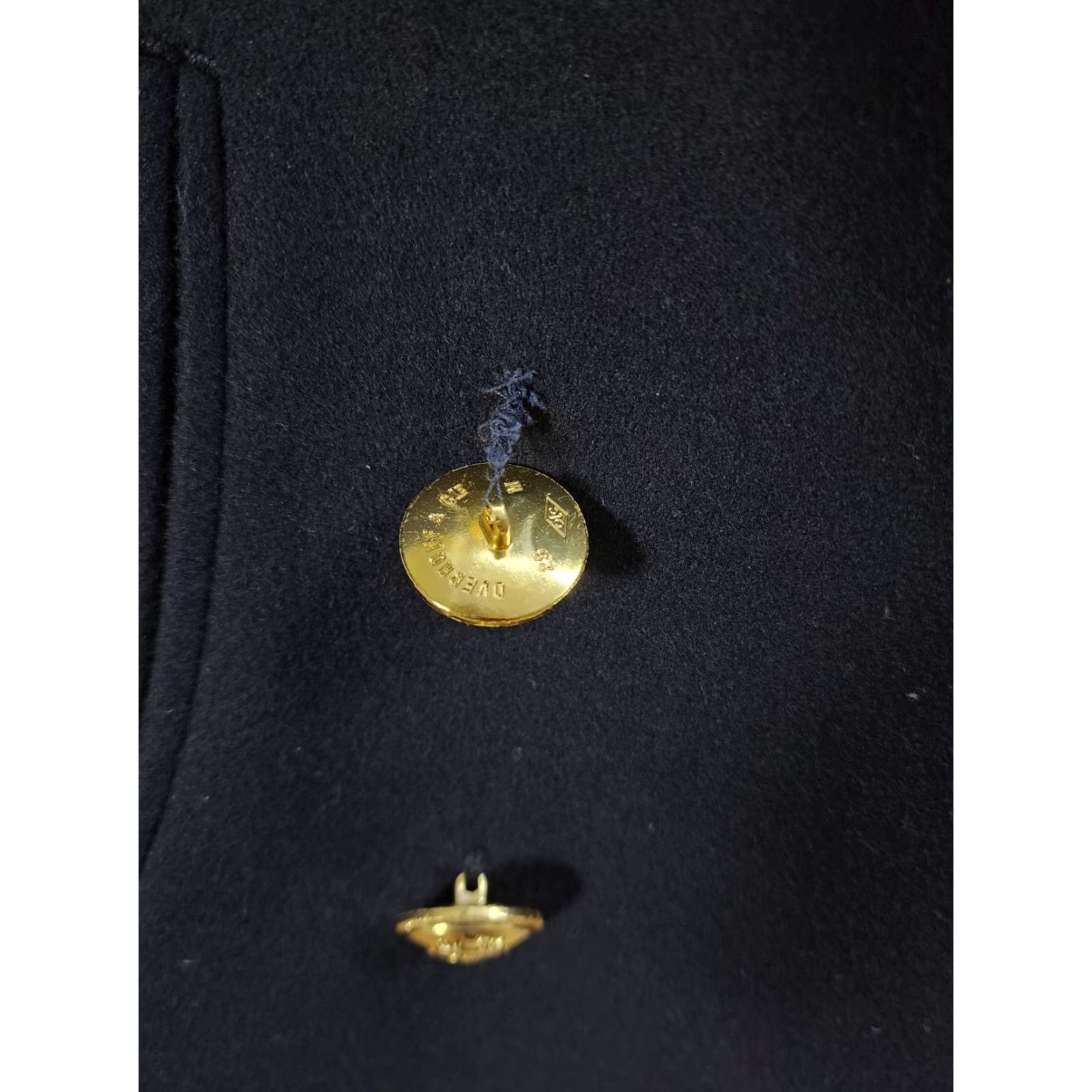 Vintage VINTAGE Joba Coat Navy Blue Wool Military Button 70s Overcoat Women's size 25 Size 4XL / US 24-26 - 6 Thumbnail