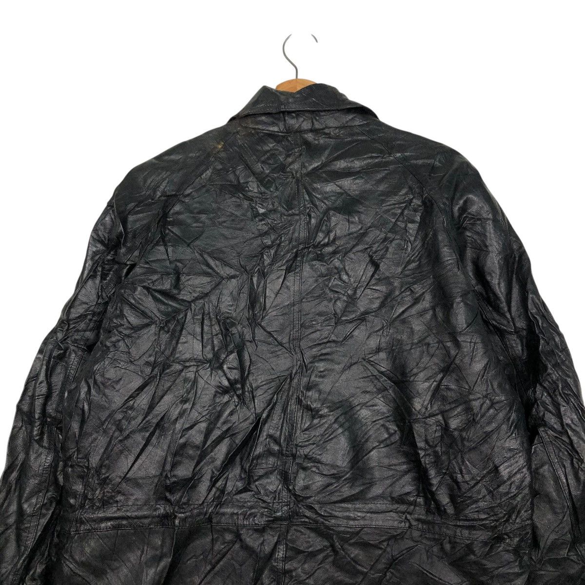 Japanese Brand 🔥VINTAGE GENUINE LEATHER JACKET GIANNI VALENTINO BLANKET Size US L / EU 52-54 / 3 - 11 Thumbnail