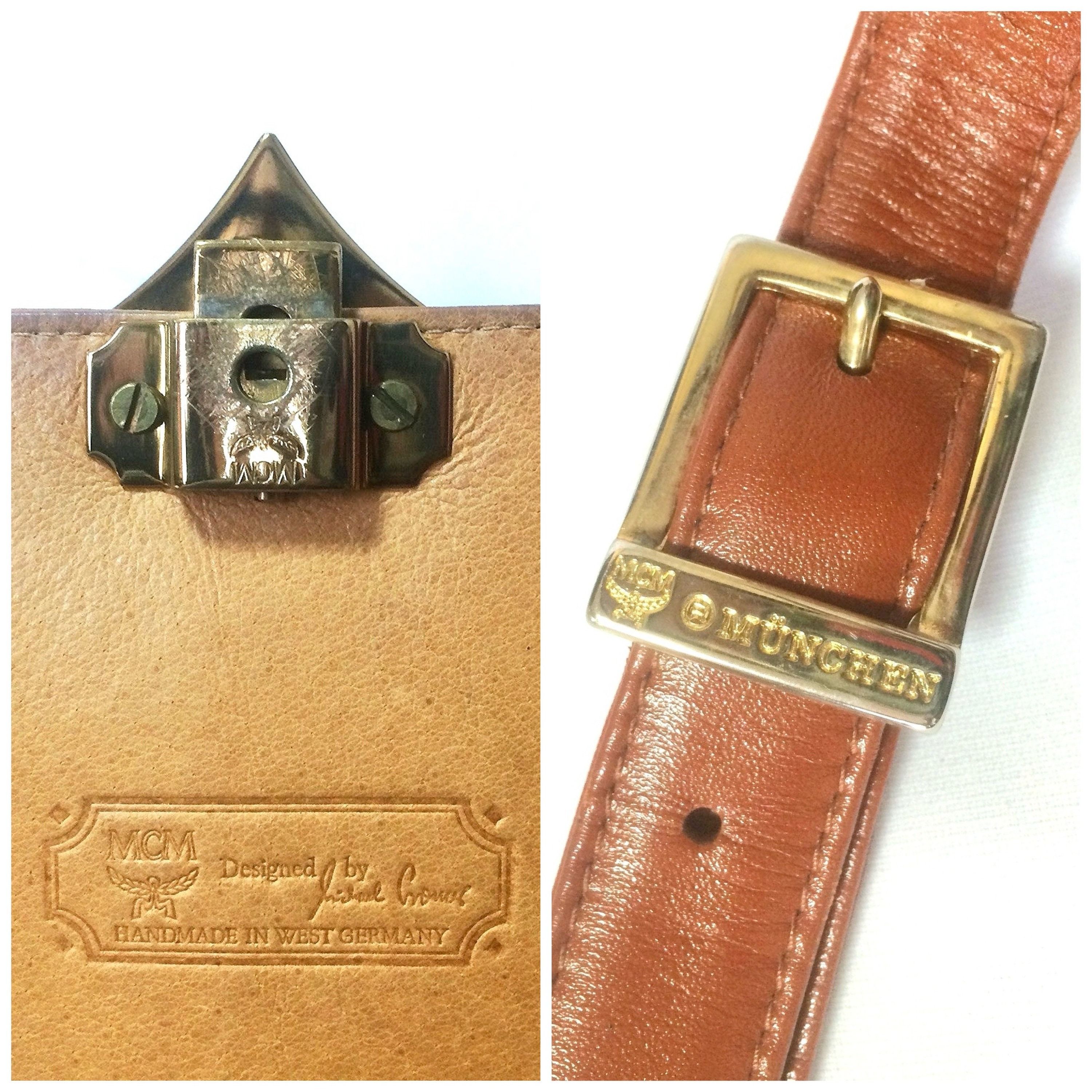 MCM Vintage MCM brown monogram shoulder bag with leather straps Size ONE SIZE - 9 Thumbnail