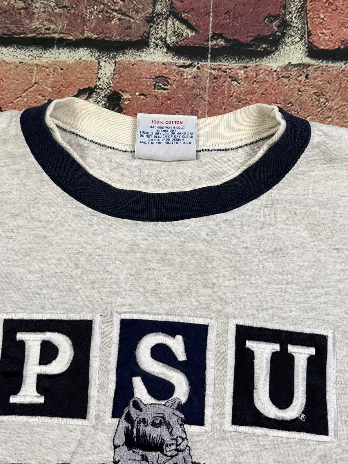 NCAA Vintage 90s Penn State University Single Stitch T-Shirt PSU Size US M / EU 48-50 / 2 - 5 Thumbnail