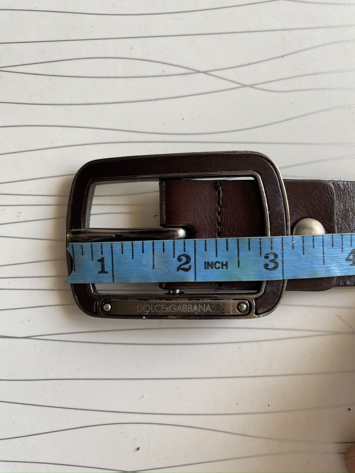 Dolce & Gabbana Dolce & Gabbana Leather Belt - Size 34" Size ONE SIZE - 4 Thumbnail