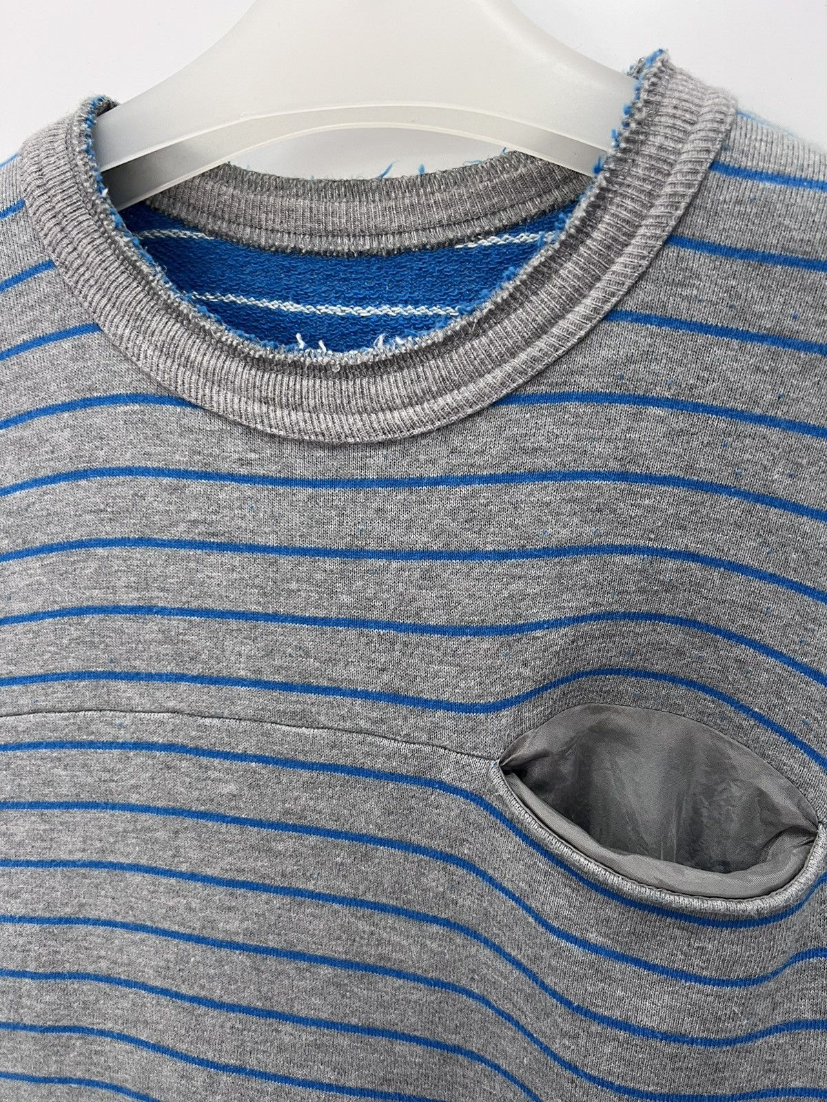 Sacai 🔥 Striped Shortsleeves sweatshirt Size US XS / EU 42 / 0 - 5 Thumbnail