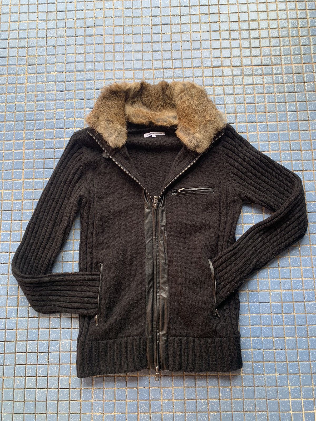 If Six Was Nine In the attic mink fur jacket/sweater acrylic + wool meterial Size L / US 10 / IT 46 - 8 Thumbnail