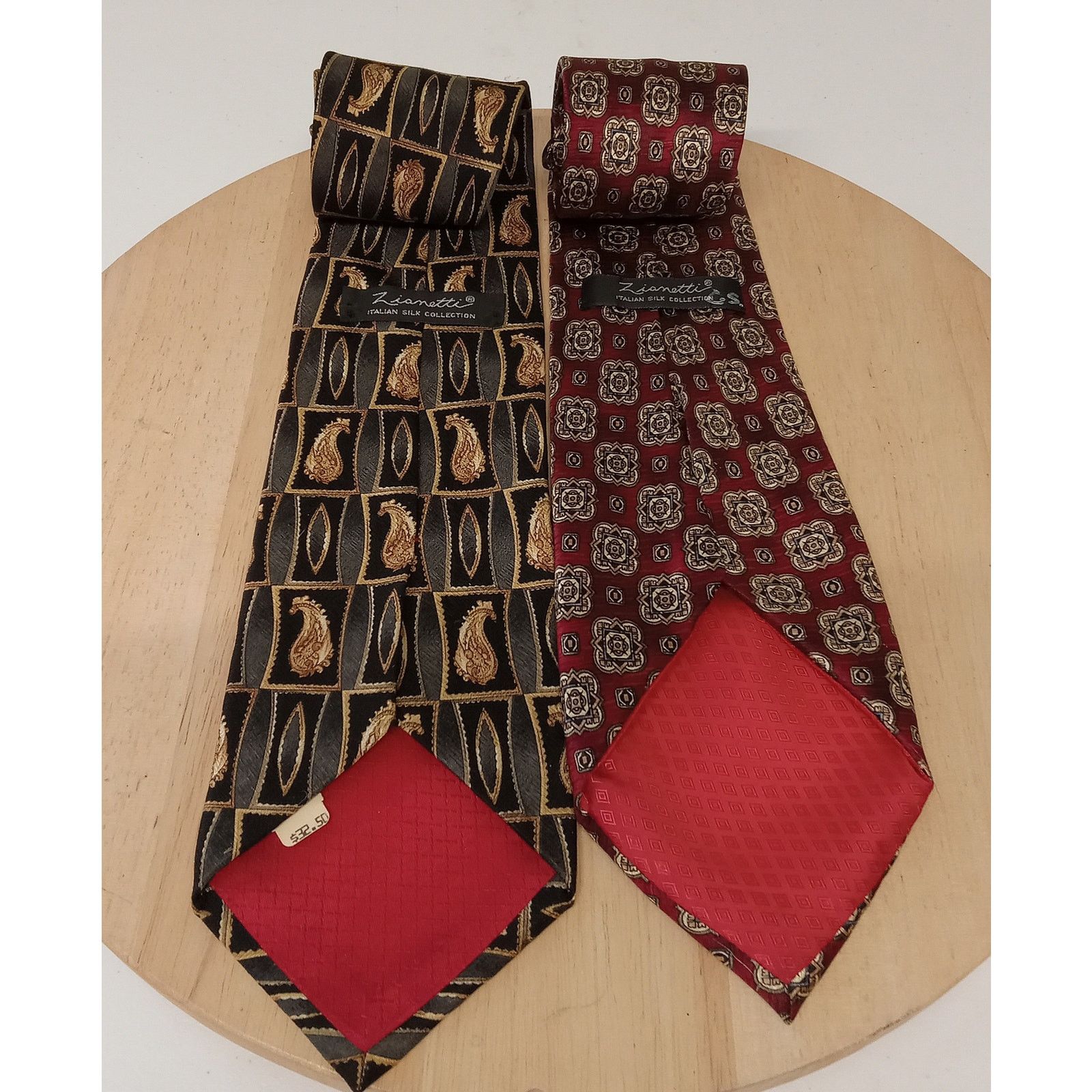 & Other Stories Set Of 2 Zianetti Ties Men's Italian Silk Collection USA Size ONE SIZE - 2 Thumbnail