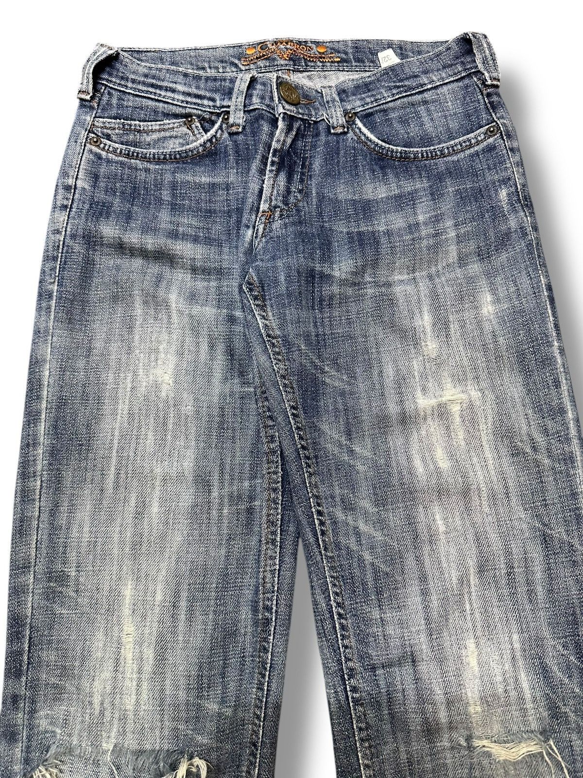 Japanese Brand Distressed Vintage Jeans Flare Style With Faded Wash Size US 28 / EU 44 - 4 Thumbnail