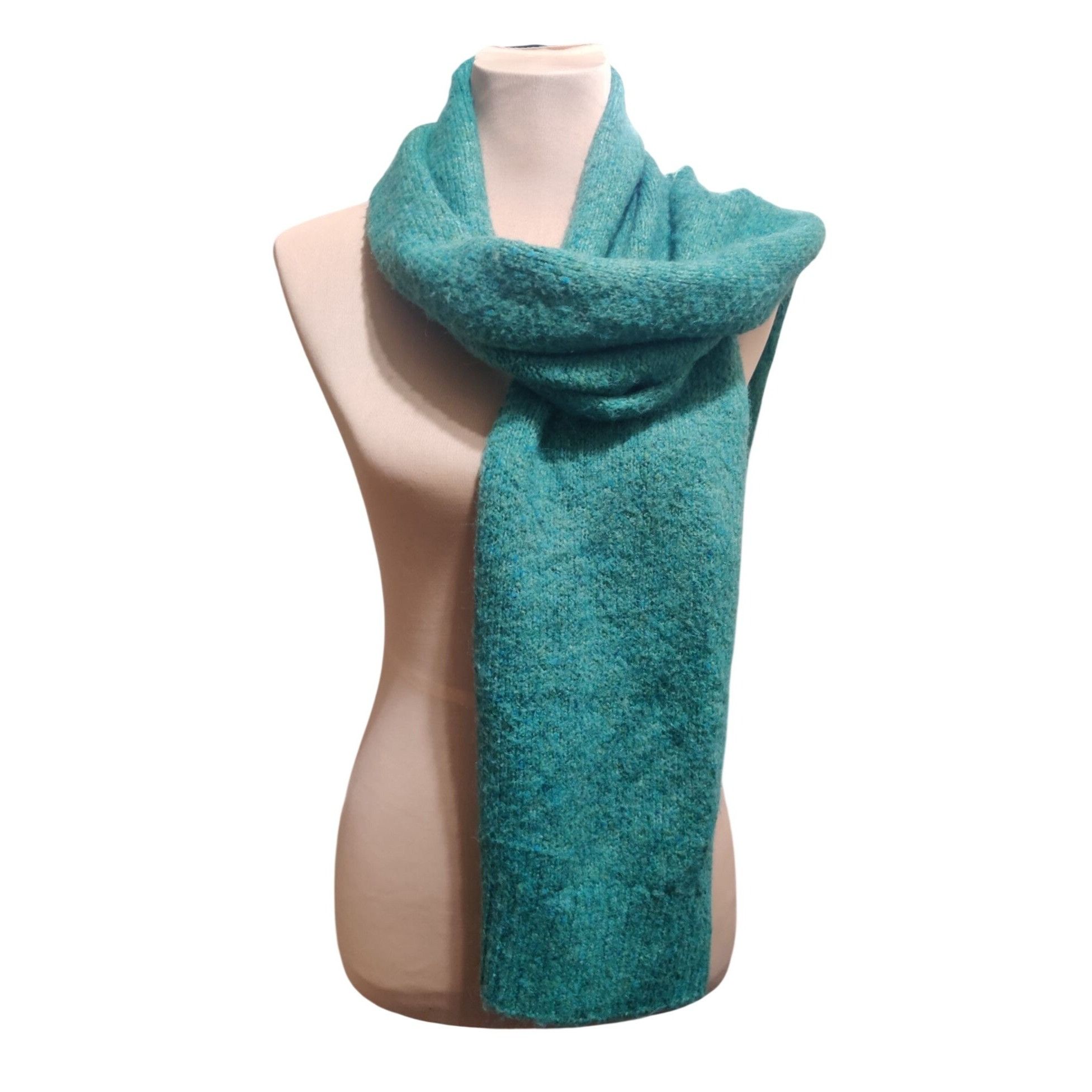 Other Green Wool Blend Speckled Knit Scarf Cozy Soft Winter Chic W Size ONE SIZE - 4 Thumbnail