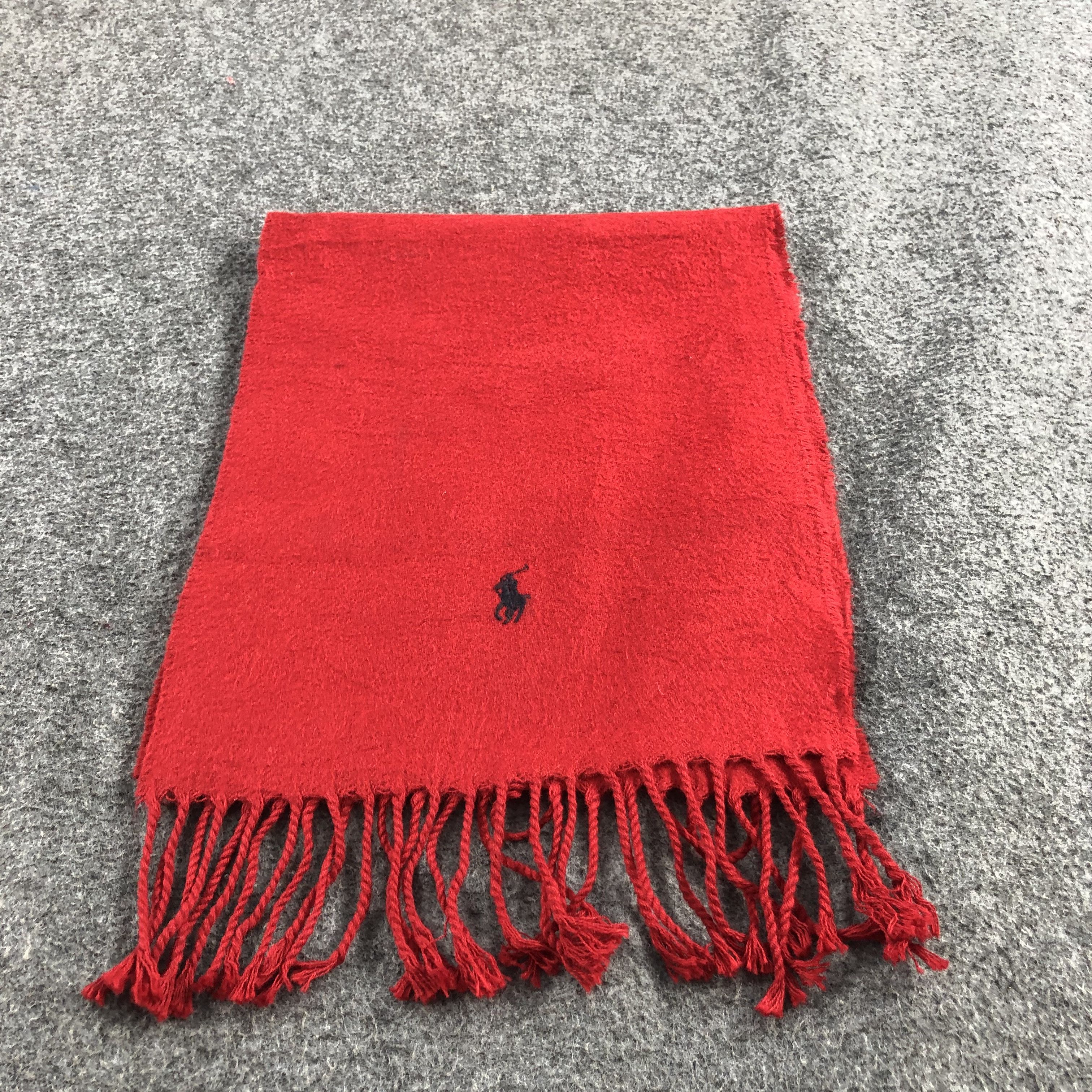 Polo Ralph Lauren Red Cotton Scarf Muffler V856