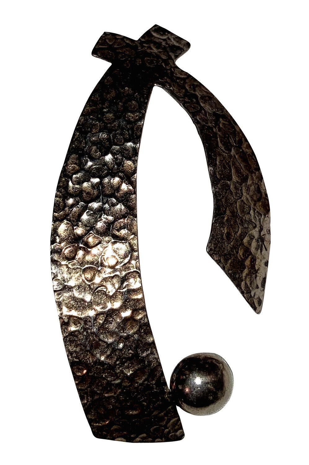 Designer Mexican Sterling Abstract Hammered Pendant Earring Set Size ONE SIZE - 2 Thumbnail