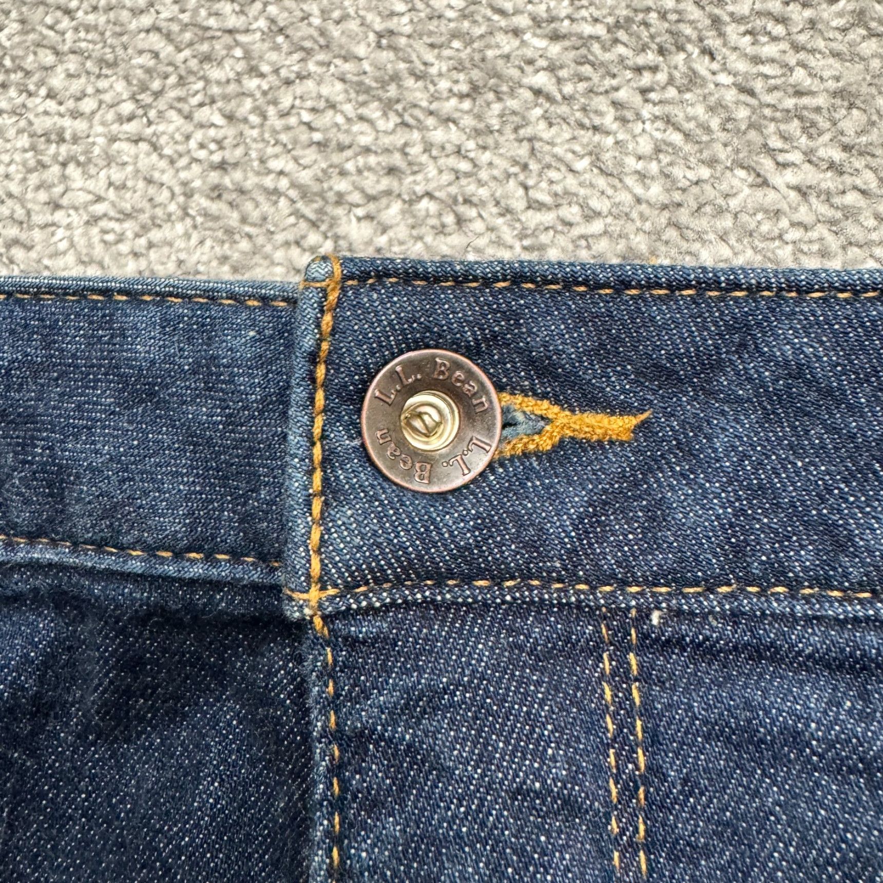 Vintage L.L. Bean Classic Fit Jeans Womens 10 Blue Dark Wash Lined Straight Leg Denim Size 30" / US 8 / IT 44 - 3 Thumbnail