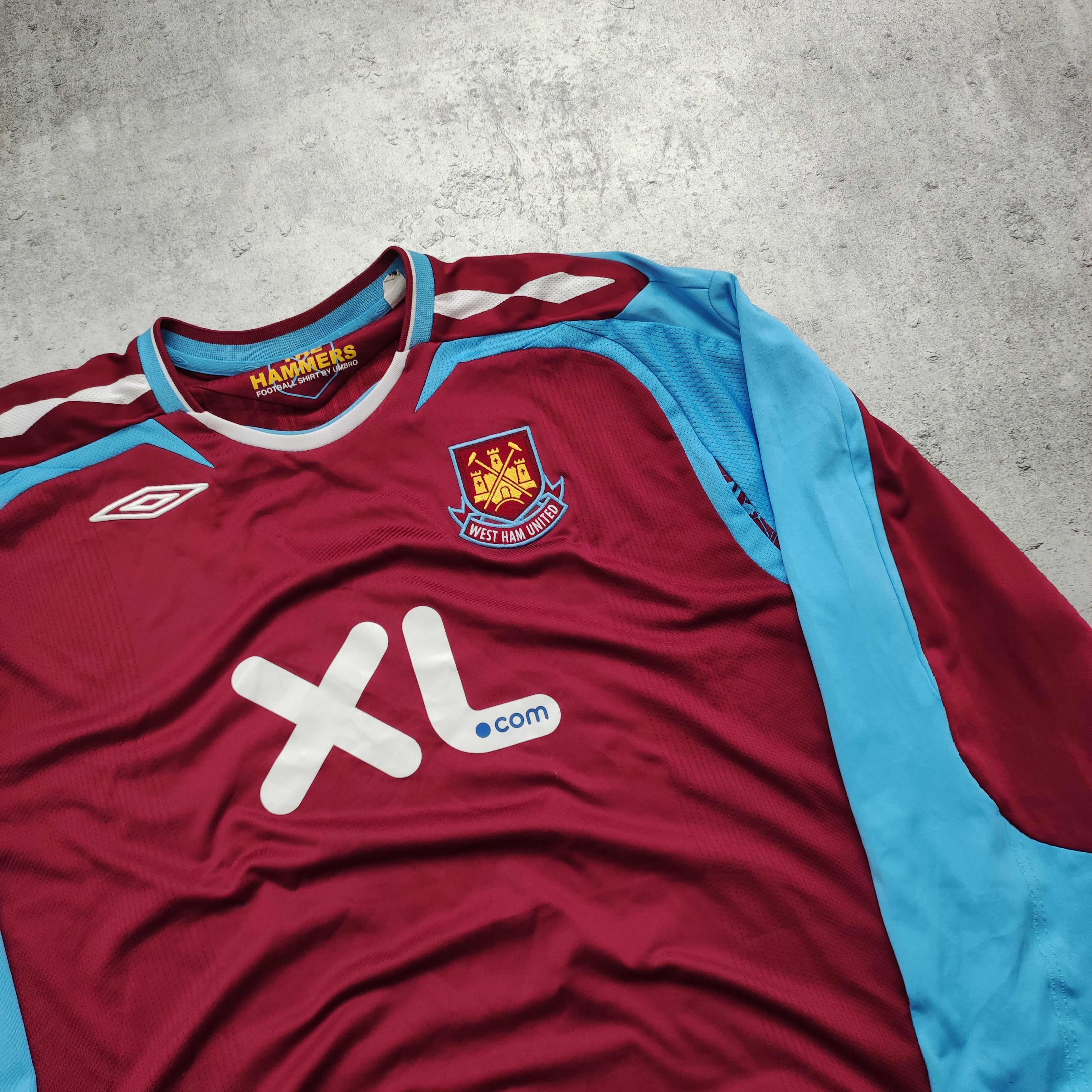 Vintage Vintage RARE 2008 West Ham United x Umbro Long Jersey Size US XXL / EU 58 / 5 - 4 Thumbnail