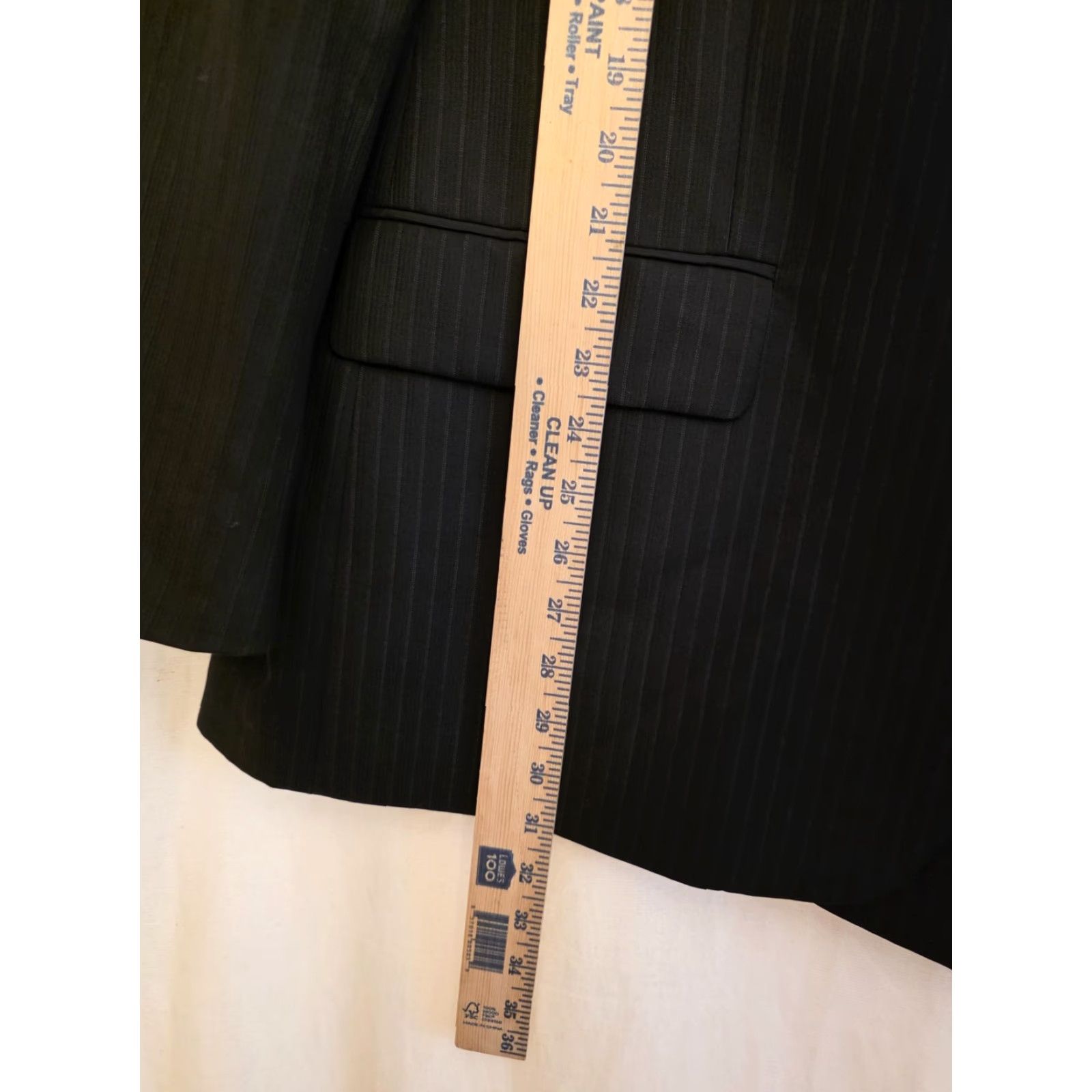 Joseph Joseph & Feiss Suit Mens 46 41x30 Gray Wool Pinstripe 2 Piece Jacket Pants Size 46R - 4 Thumbnail
