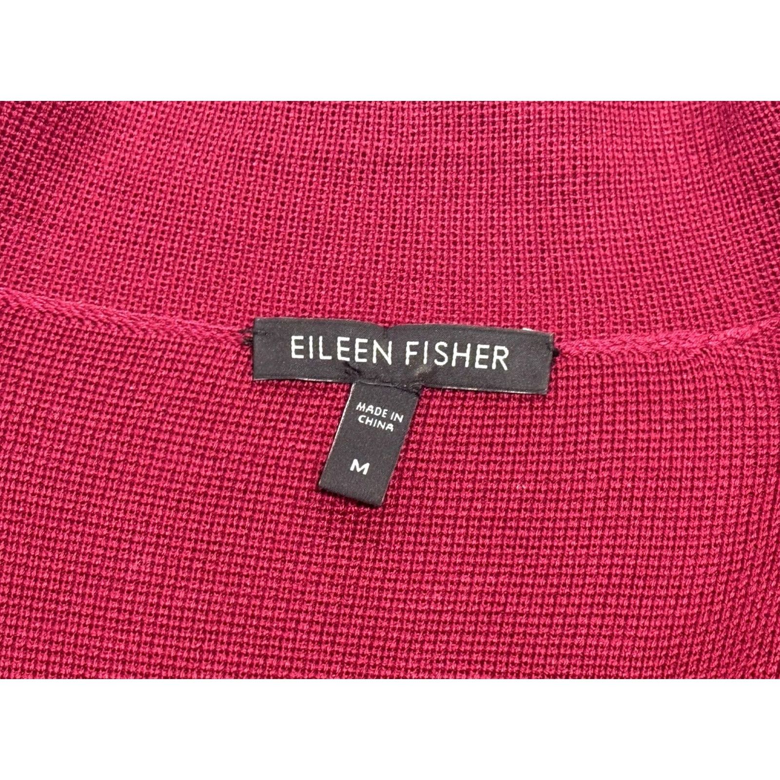 Eileen Fisher Eileen Fisher Red Silk Blend Blazer Jacket Sweater Size Medium Womens Button Casual Workwear Designer Size M / US 6-8 / IT 42-44 - 2 Thumbnail