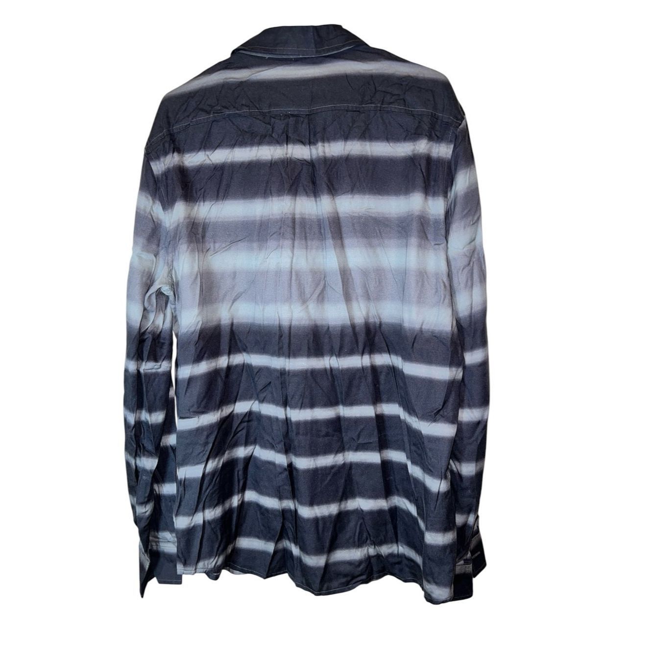 Diesel Diesel S-Tucker Stripe Lyocell Shirt XXL Gray Horizontal St Size US XXL / EU 58 / 5 - 5 Thumbnail