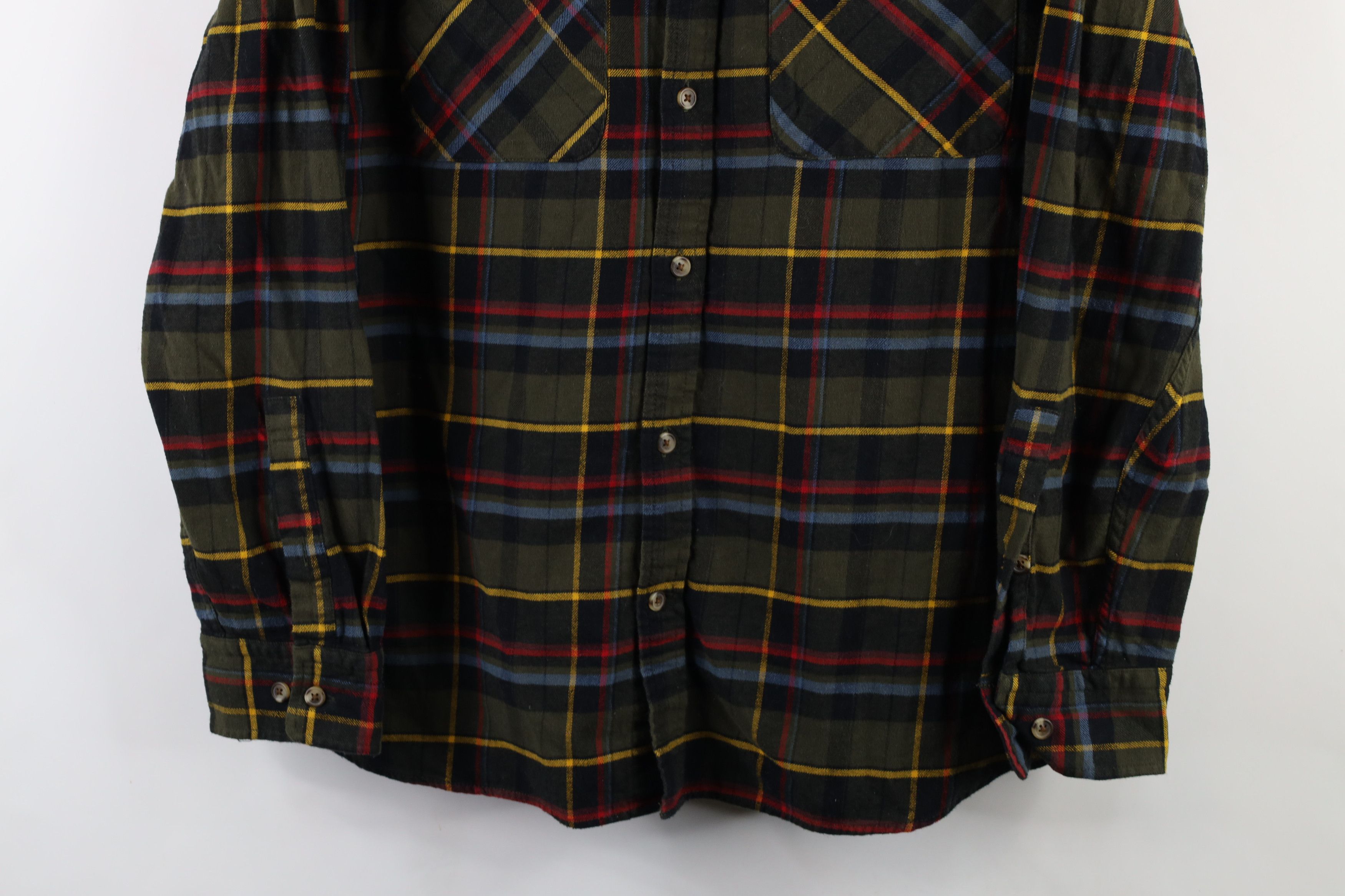 Banana Republic × Vintage Banana Republic Flannel Collared Button Shirt Rainbow Plaid Size US XL / EU 56 / 4 - 3 Thumbnail