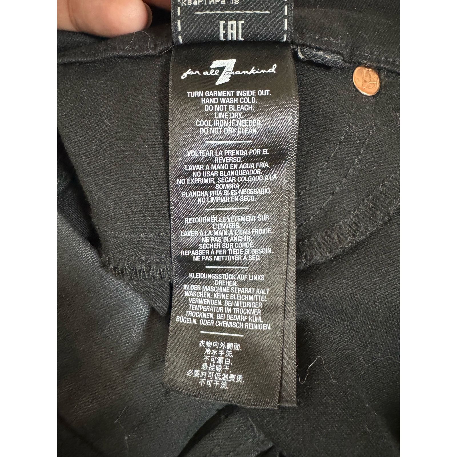 7 For All Mankind 7 For All Mankind Blair High Waist Coated Skinny Jeans USED Size 28" / US 6 / IT 42 - 6 Thumbnail