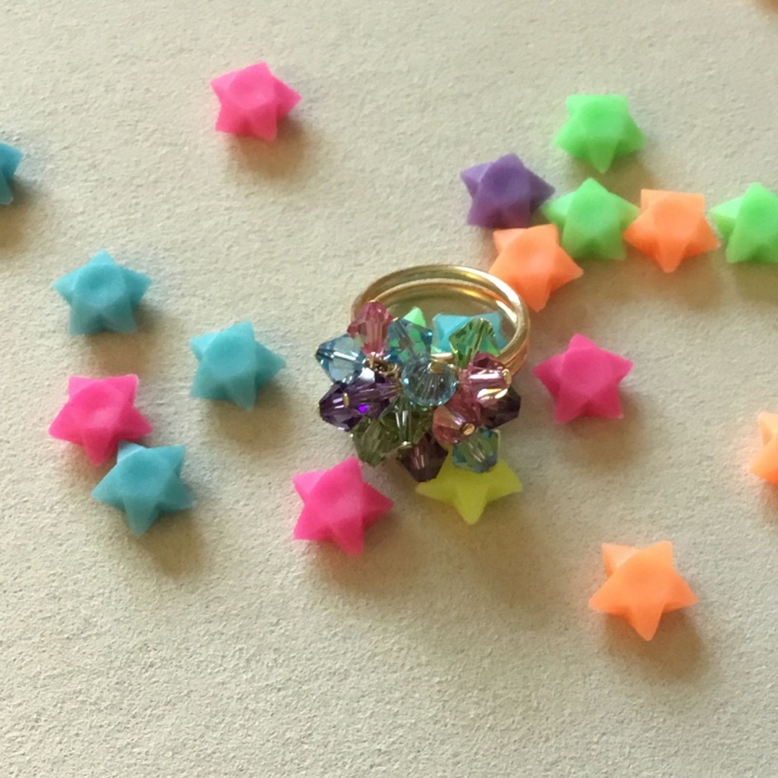 Other Cluster Multi Vivid Crystals Ring Size ONE SIZE - 4 Thumbnail