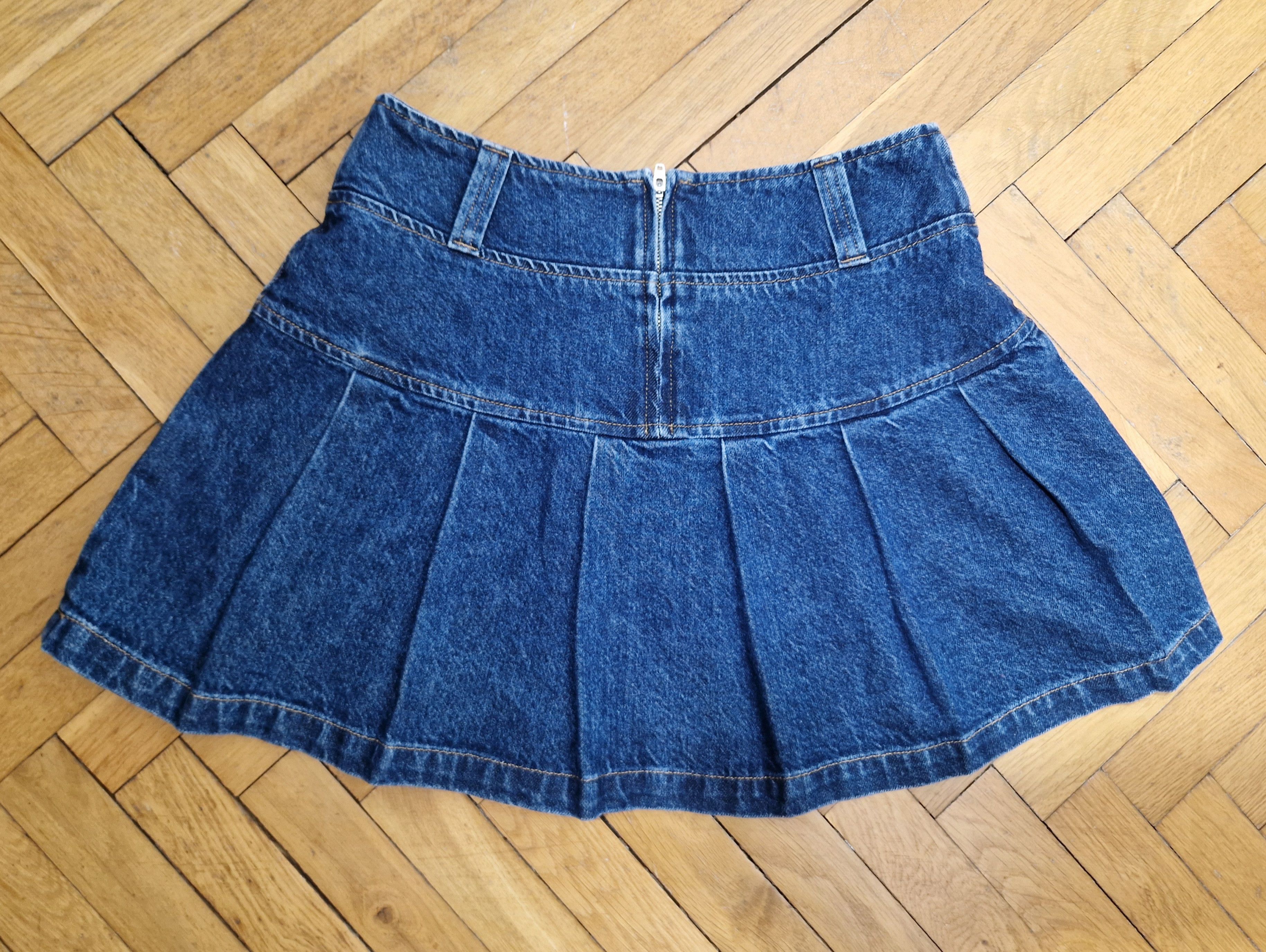 Japanese Brand × Vintage vintage denim tennis skirt court y2k japanese style Size 26" / US 2 / IT 38 - 4 Thumbnail