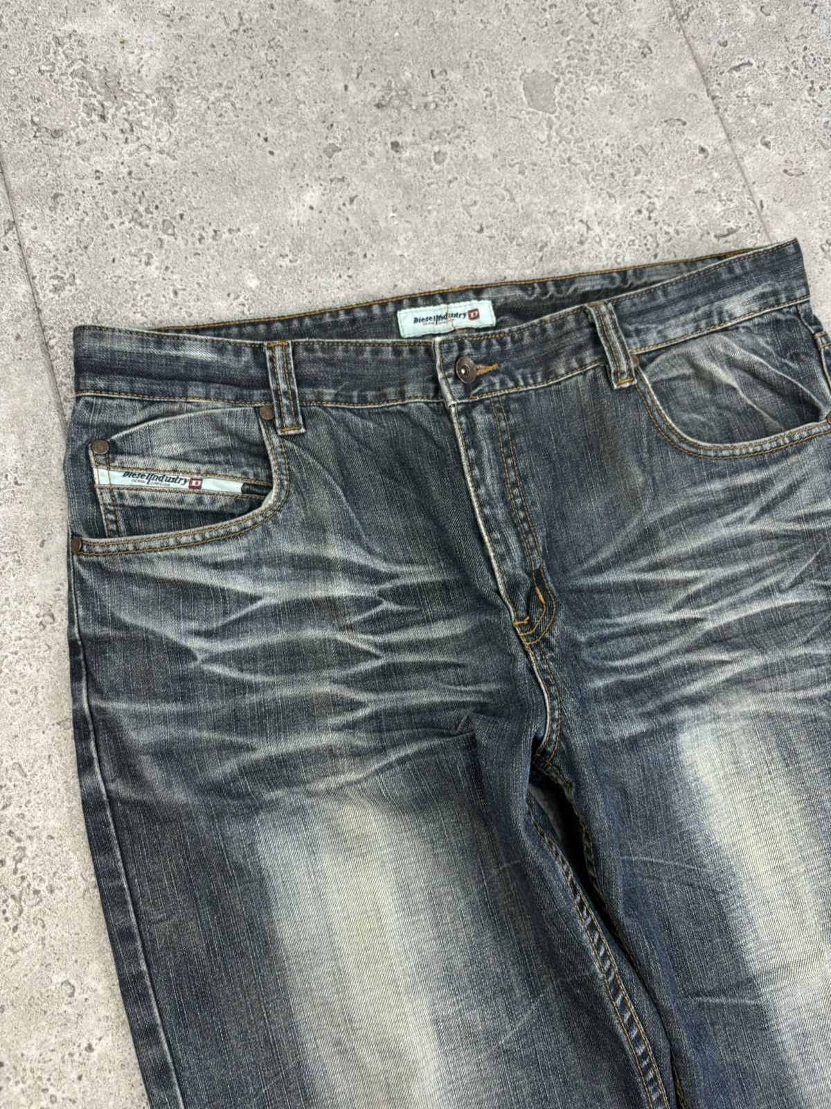 Diesel × Japanese Brand × Vintage Vintage 00s Japanese Distressed Faded Denim Baggy Pants Y2K Size US 38 / EU 54 - 3 Thumbnail