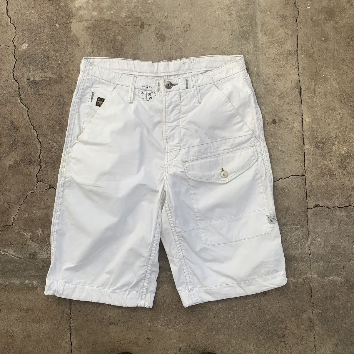 G-Star × Vintage Vintage G-Star Raw Big Logo Cargo Shorts Size US 32 / EU 48 - 5 Thumbnail