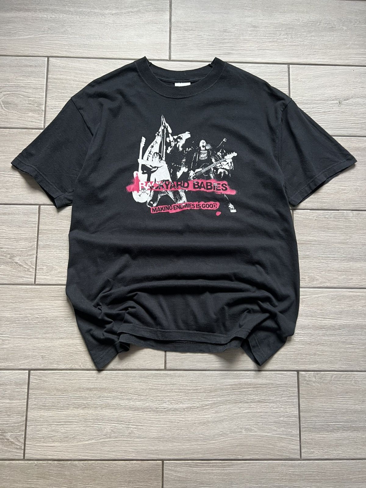 Band Tees Vintage 90s BACKYARD BABIES Swedish Rock Band Shirt Size US L / EU 52-54 / 3 - 4 Thumbnail