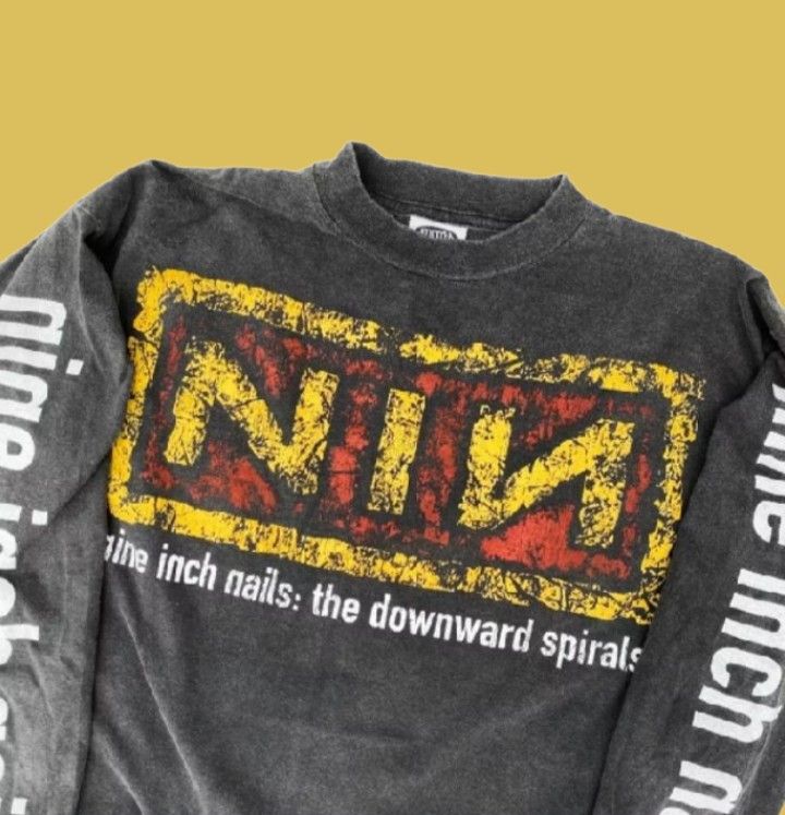FOR OTHERS Fansmade Nine Inch Nails The Downwrad Spiral Faded Shirt Size US L / EU 52-54 / 3 - 3 Thumbnail