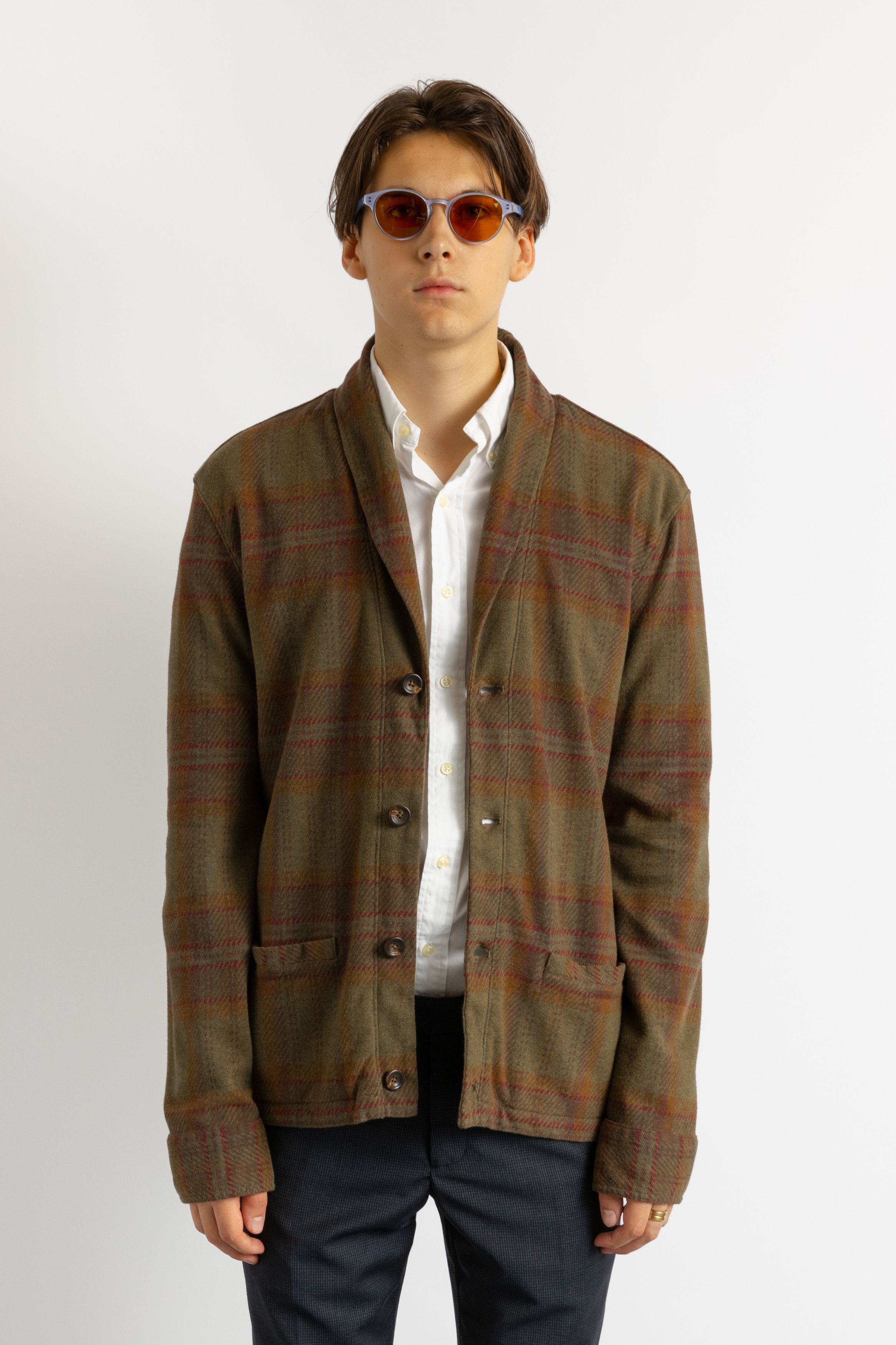 Polo Ralph Lauren Polo by Ralph Lauren Checked Cotton Knit Blazer 8716 Size US M / EU 48-50 / 2 - 2 Thumbnail