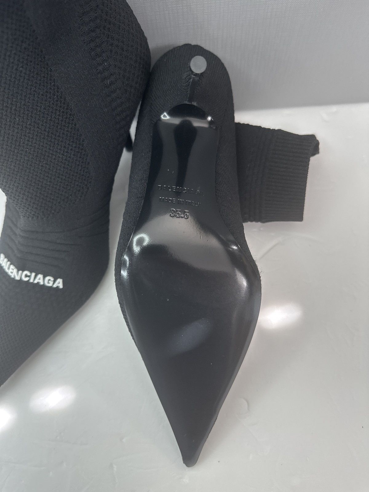 Balenciaga Balenciaga Women's Knife 2.0 Knit High Heel Booties Size US 5.5 / IT 35.5 - 9 Thumbnail