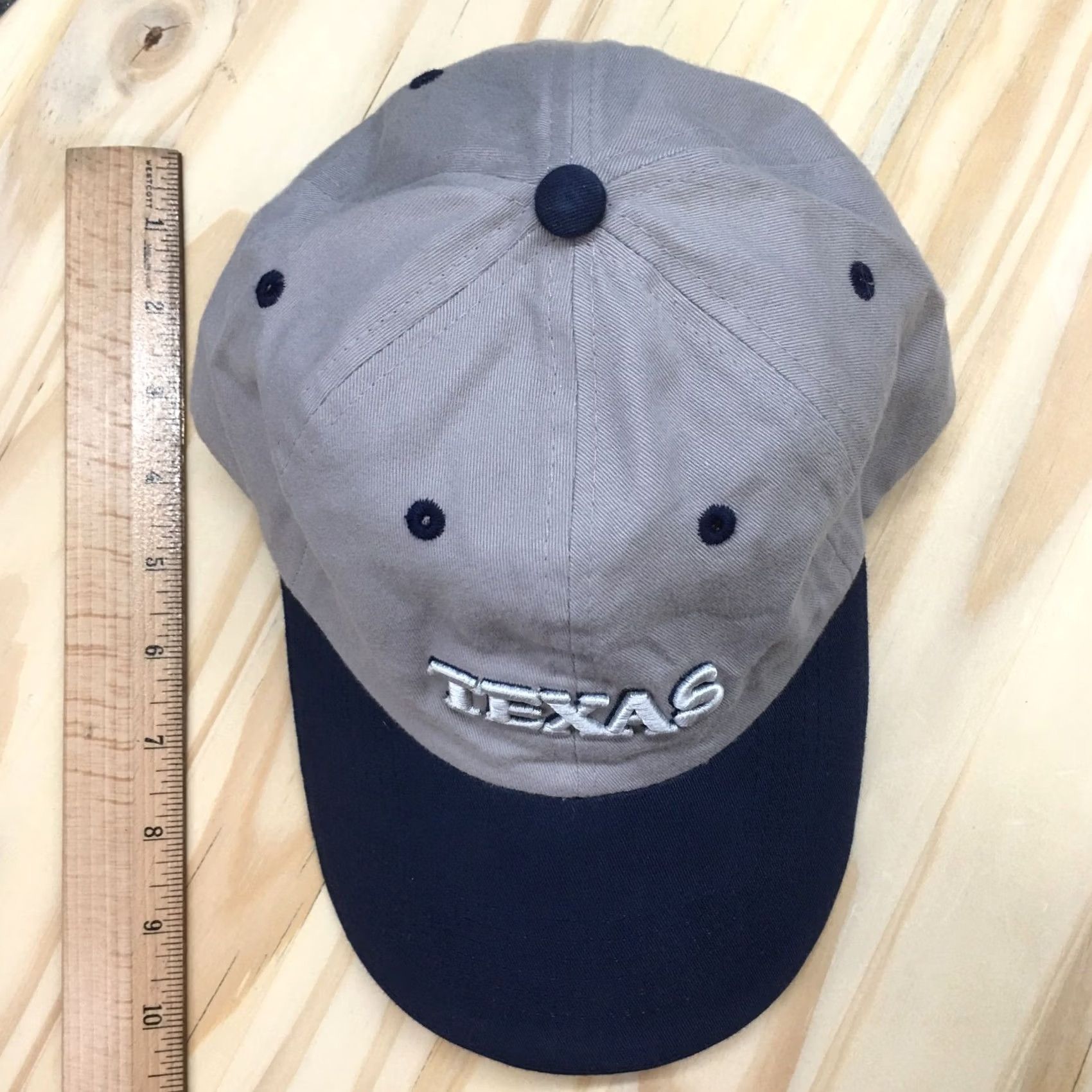 Logo 7 Texas Baseball Hat Womens Gray One Size Adjustable Embroidered Logo Curved Brim Size ONE SIZE - 3 Thumbnail