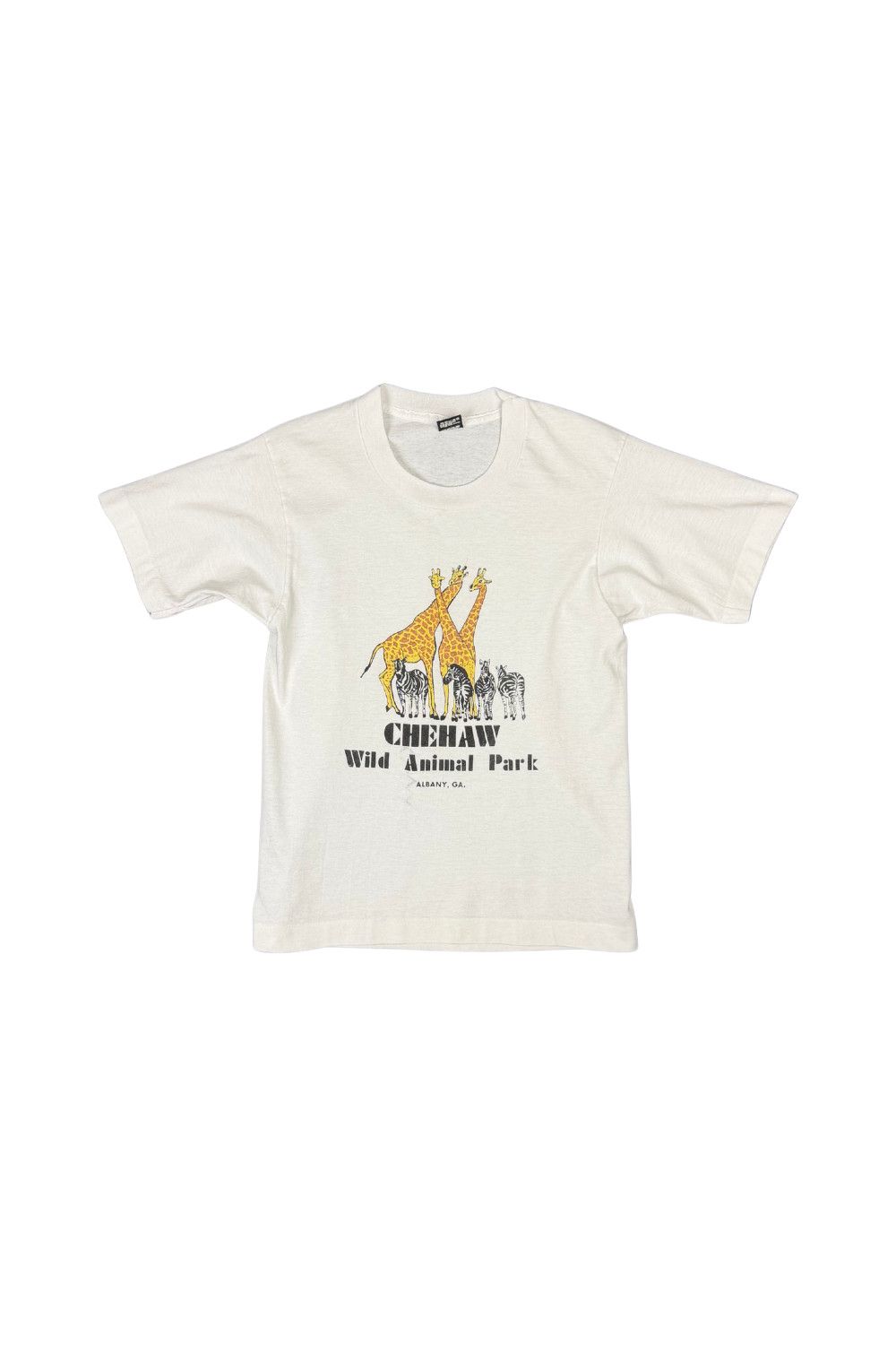 Fruit Of The Loom Vintage 90s Chehaw Wild Animal Park Tee USA Single Stitch Size US XS / EU 42 / 0 - 1 Thumbnail