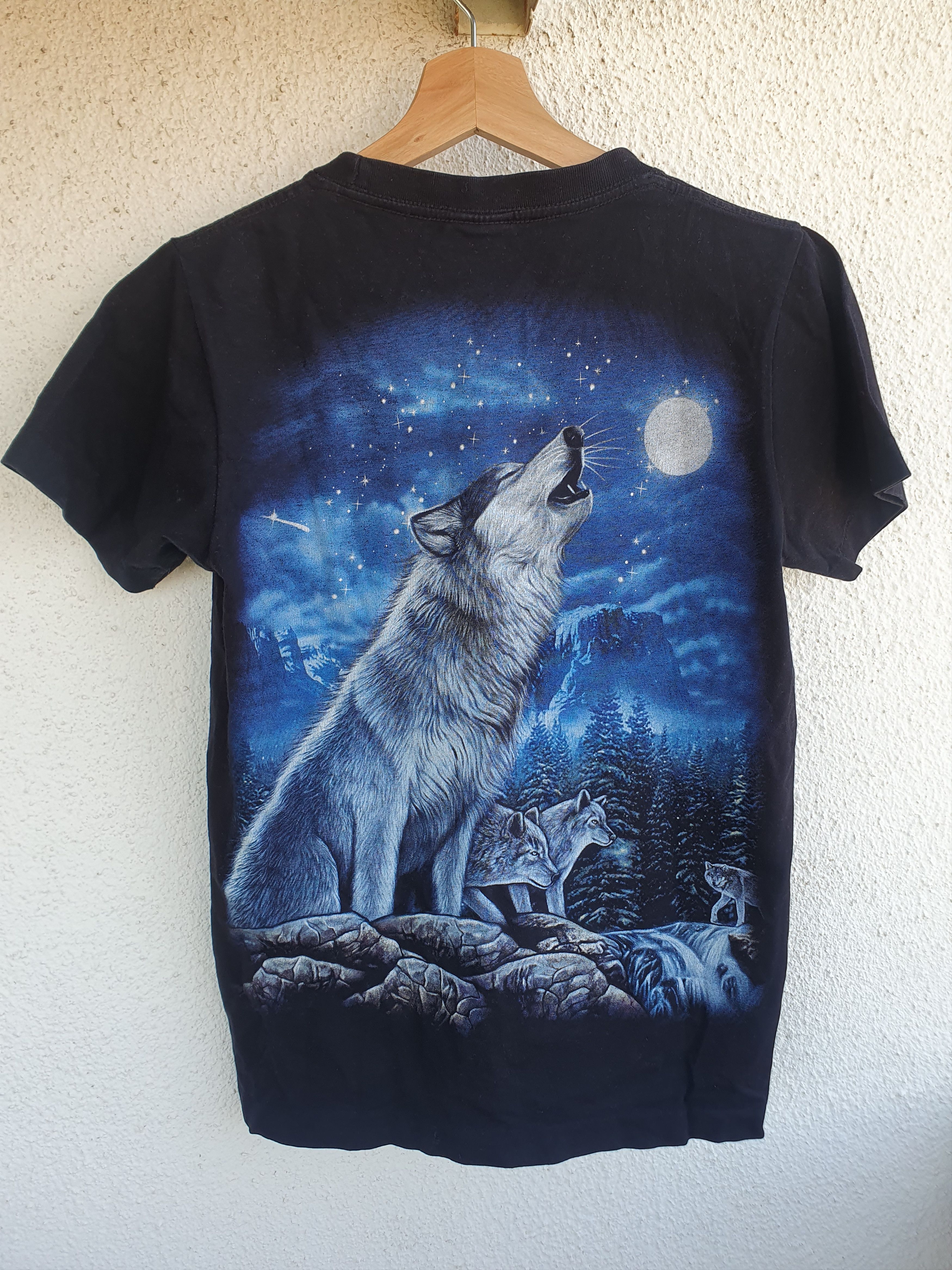 Vintage Howling Wolf Rock Eagle Vtg Single Stitch Double Sided tee S Size S / US 4 / IT 40 - 2 Thumbnail