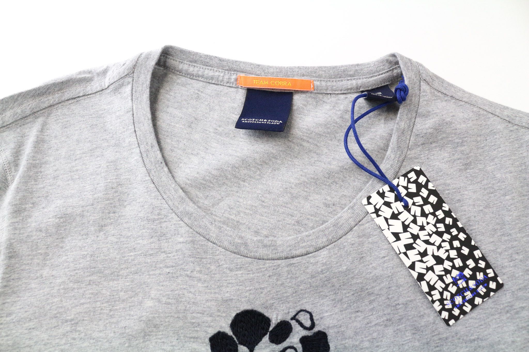 Scotch & Soda AMS BLAUW M Grey Cotton Short Sleeve T-Shirt 75347 Size US M / EU 48-50 / 2 - 3 Thumbnail