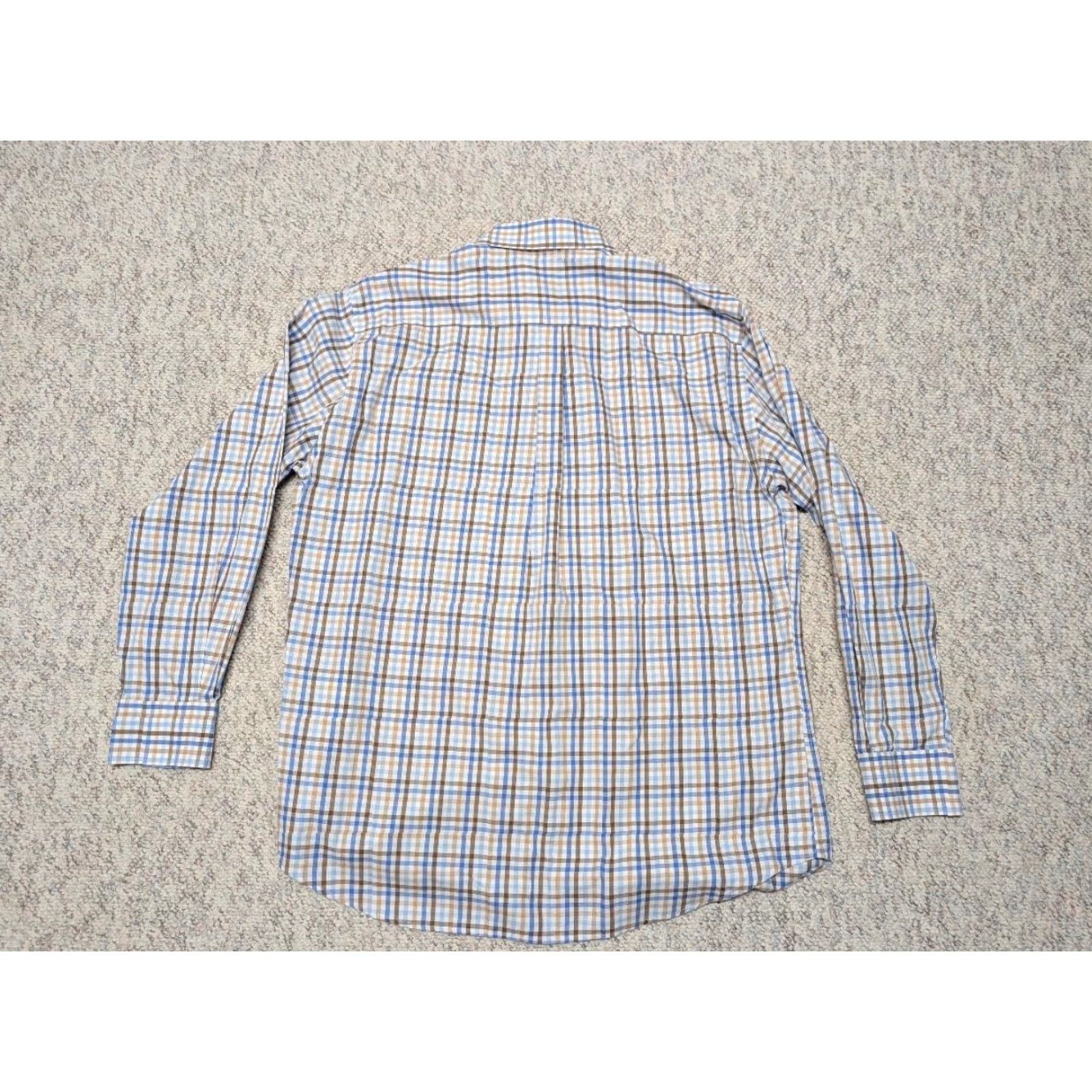 Peter Millar PETER MILLAR long sleeve GINGHAM cotton shirt XL blue plaid men's shirt XL Size US XL / EU 56 / 4 - 6 Thumbnail
