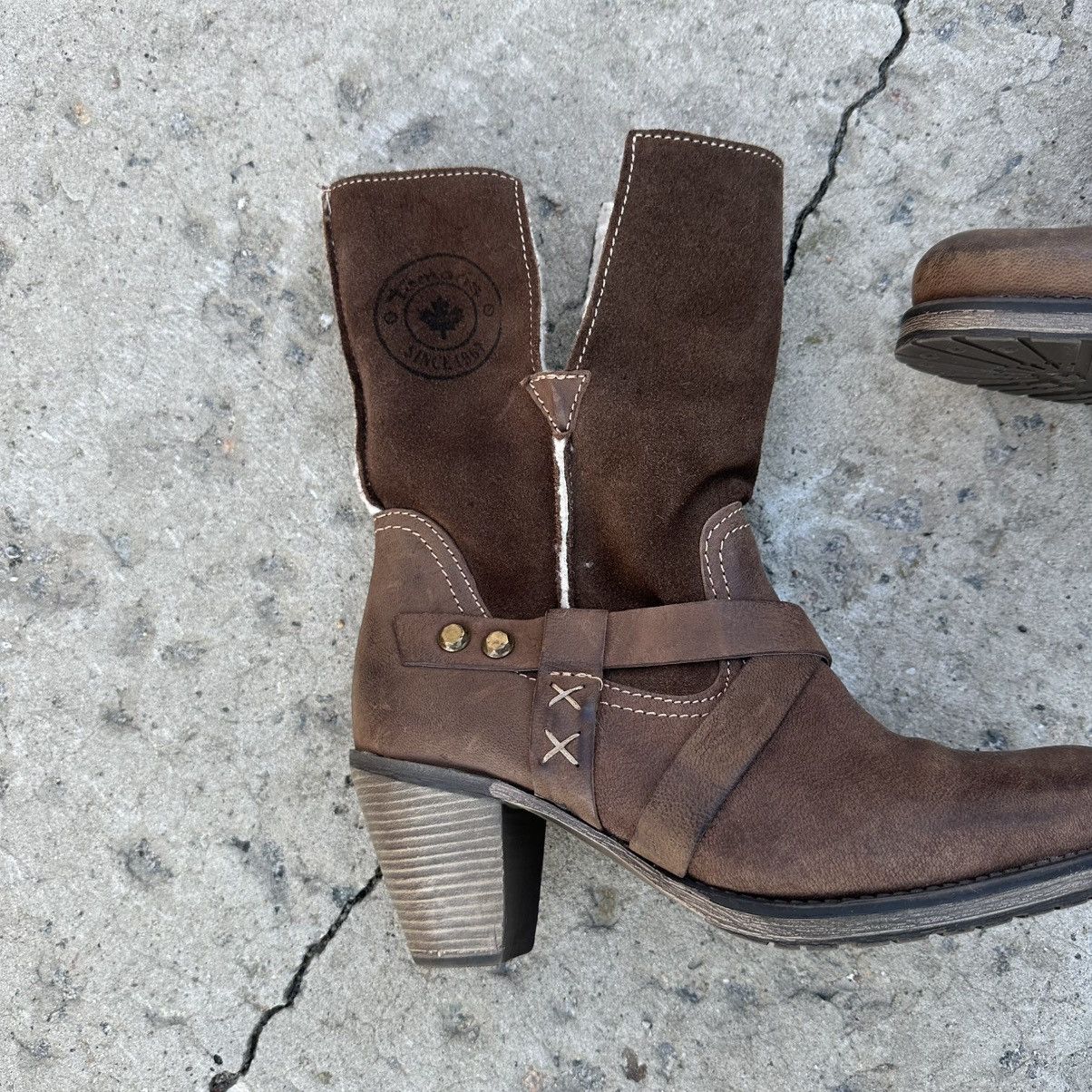 Hypebeast Vintage Women’s Leather Boots Tamari’s Size 39 Winter Y2K Size US 9 / IT 39 - 3 Thumbnail