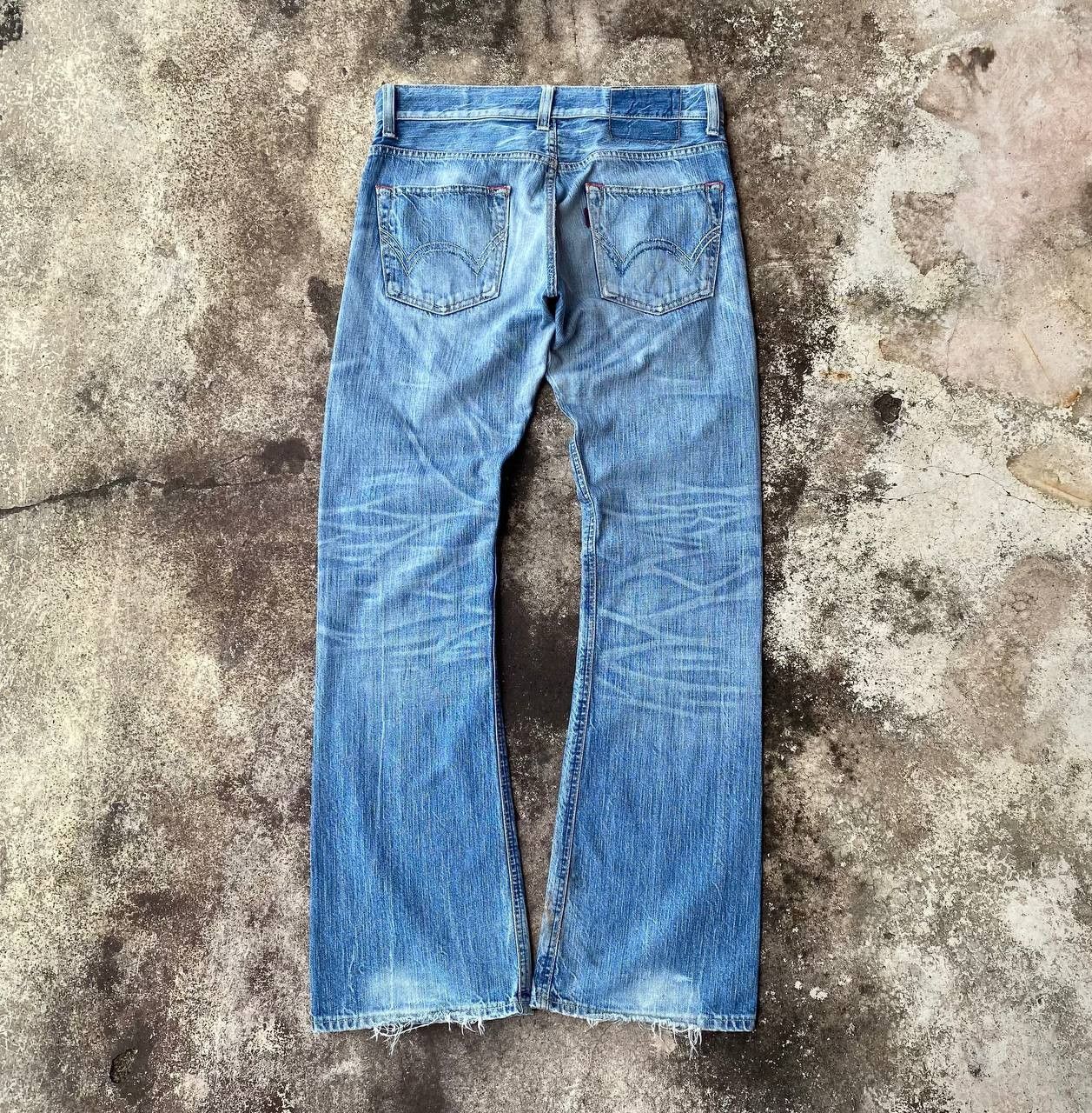 Edwin FLARED VINTAGE EDWIN JAPAN DENIM STONEWASH CLAWMARK BJ07-14 Size US 30 / EU 46 - 4 Thumbnail