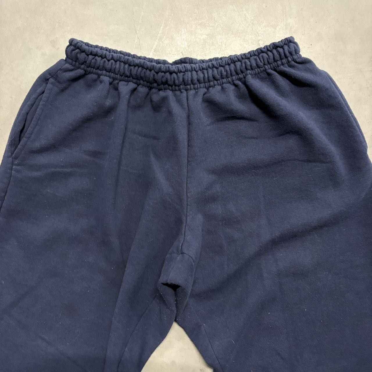 Japanese Brand × Vintage Crazy Vintage Y2K/2000s Baggy Navy Blue Sweatpants! Size US 36 / EU 52 - 3 Thumbnail