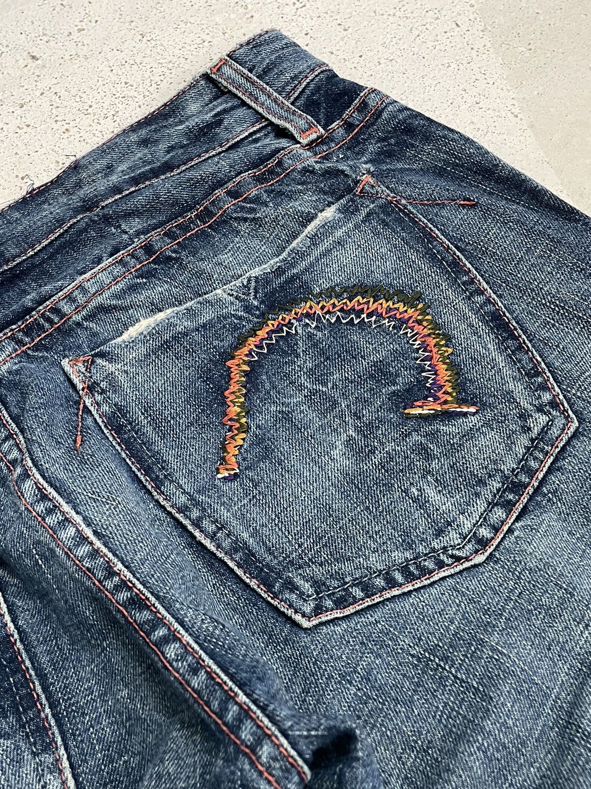 Hysteric Glamour × Japanese Brand Sacred 28 Bootcut Front Pocket Embroidery Distressed Size US 32 / EU 48 - 14 Thumbnail