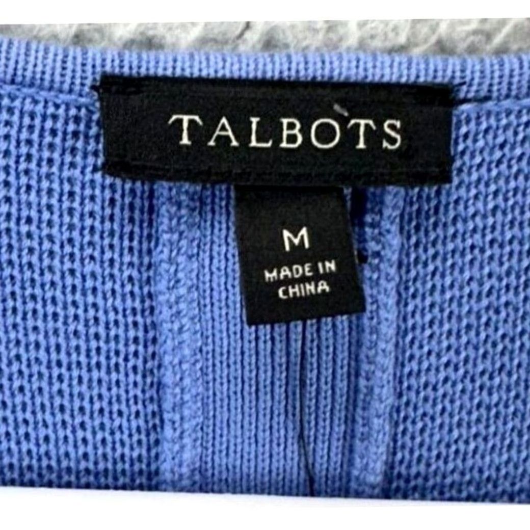 Talbots Talbots Cardigan Knit Open Face Sweater Women Medium Blue Long Sleeve NEW Size M / US 6-8 / IT 42-44 - 5 Thumbnail